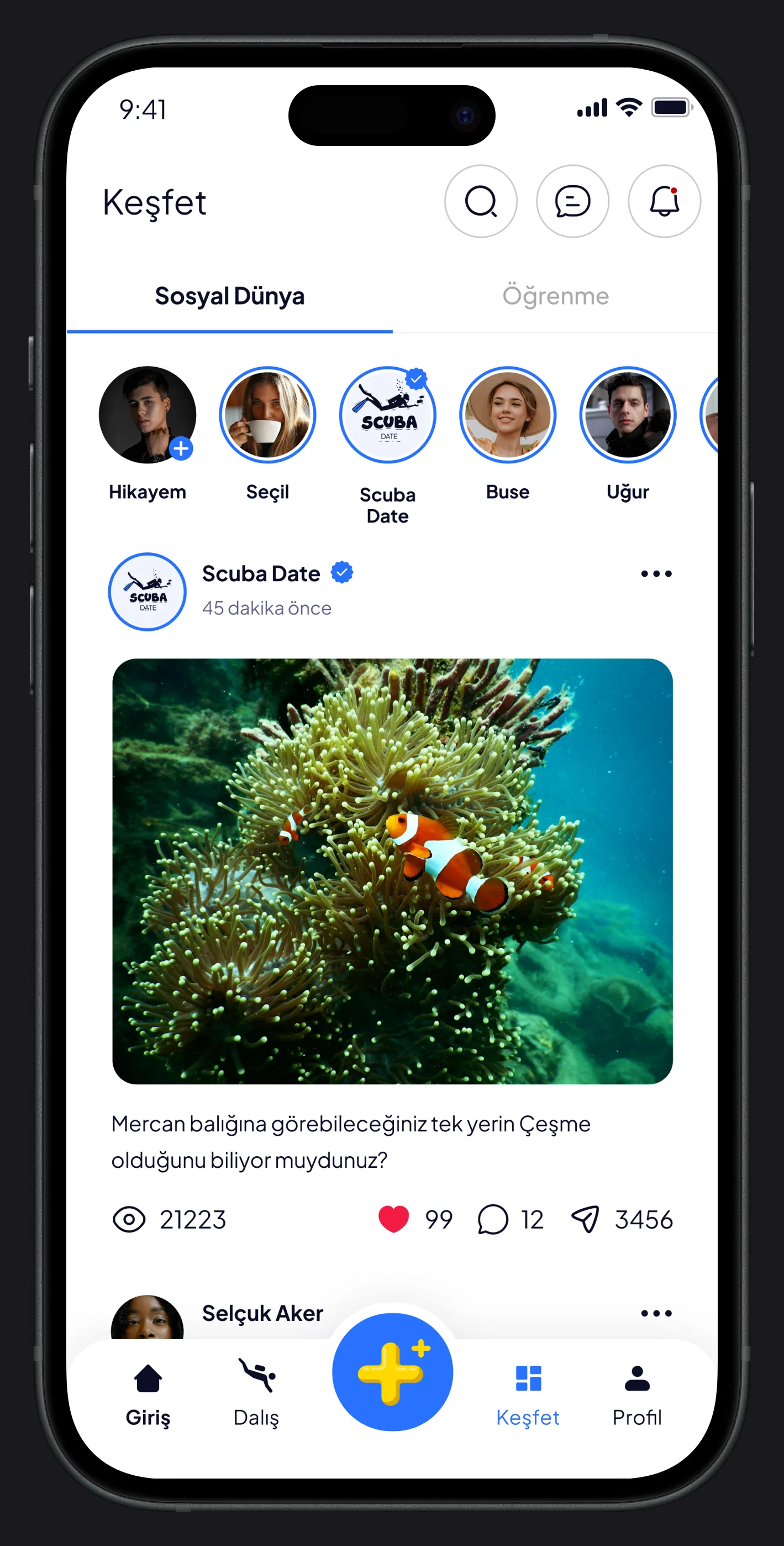 Scuba Diving Mobile App — tasarım 33