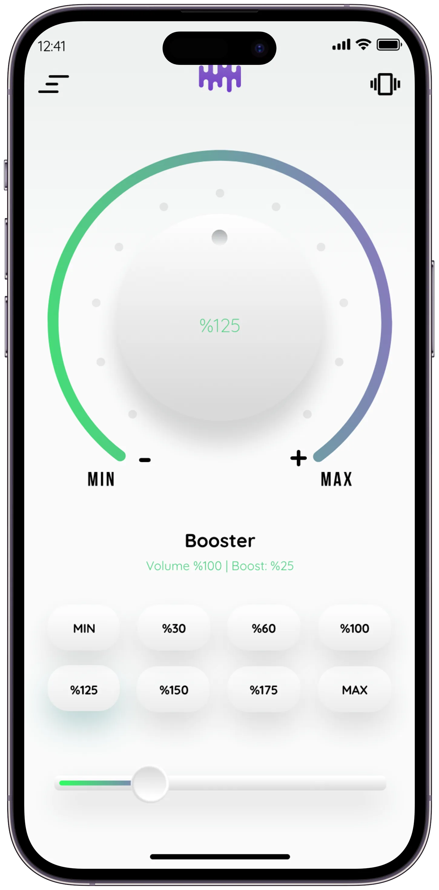 Volume Booster — tasarım 9