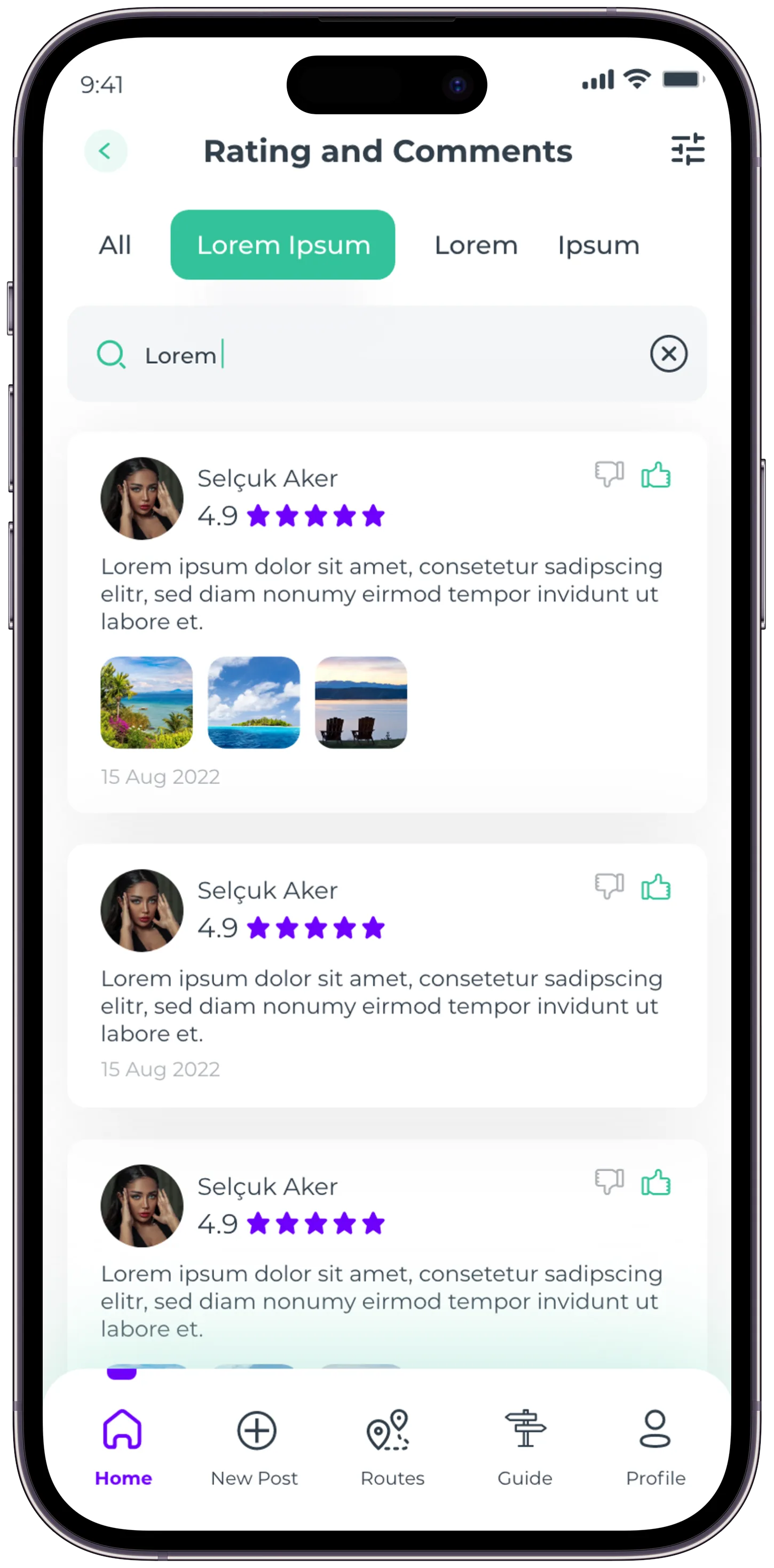 Plavel Tourism App — tasarım 1