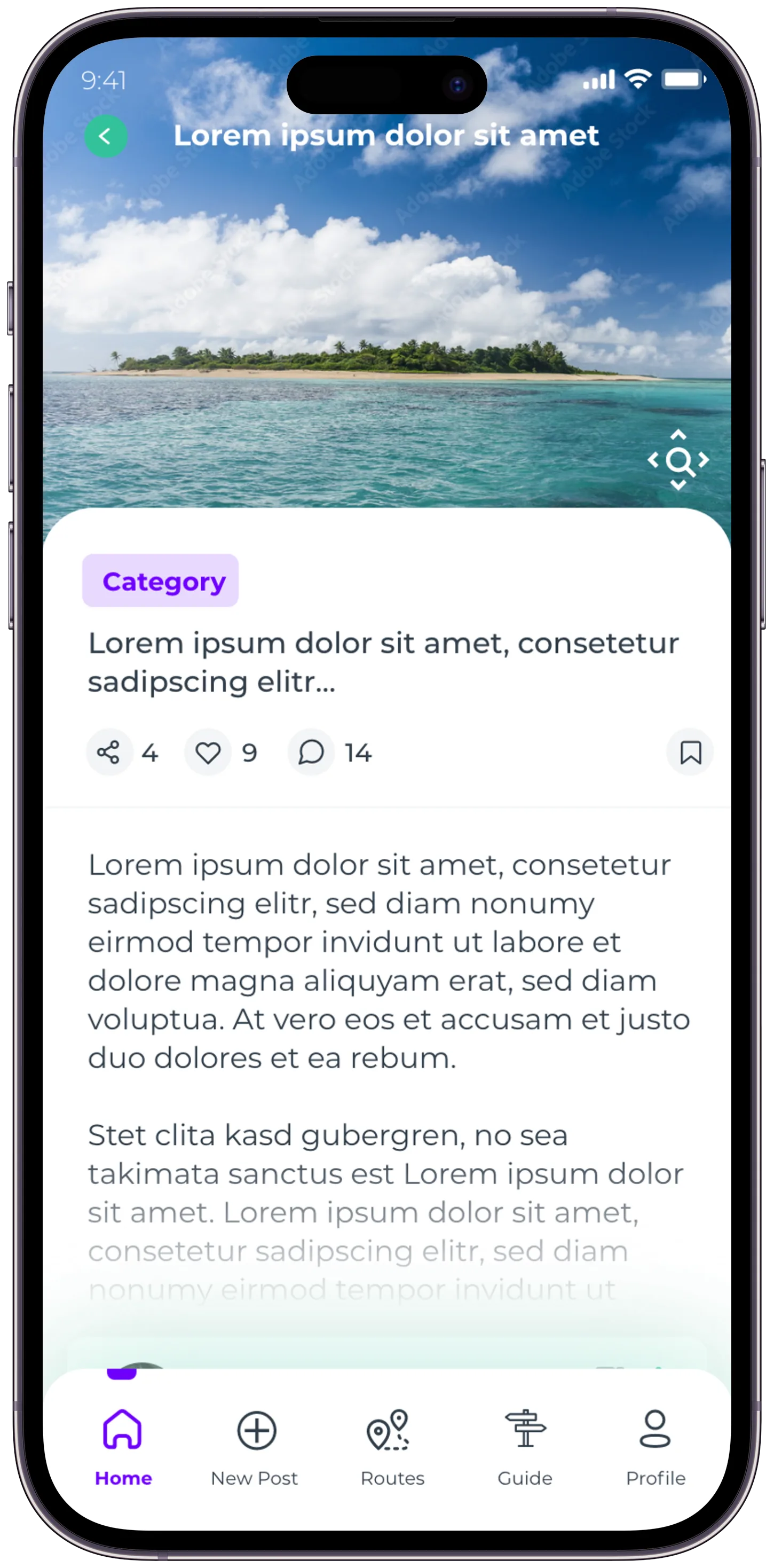 Plavel Tourism App — tasarım 4