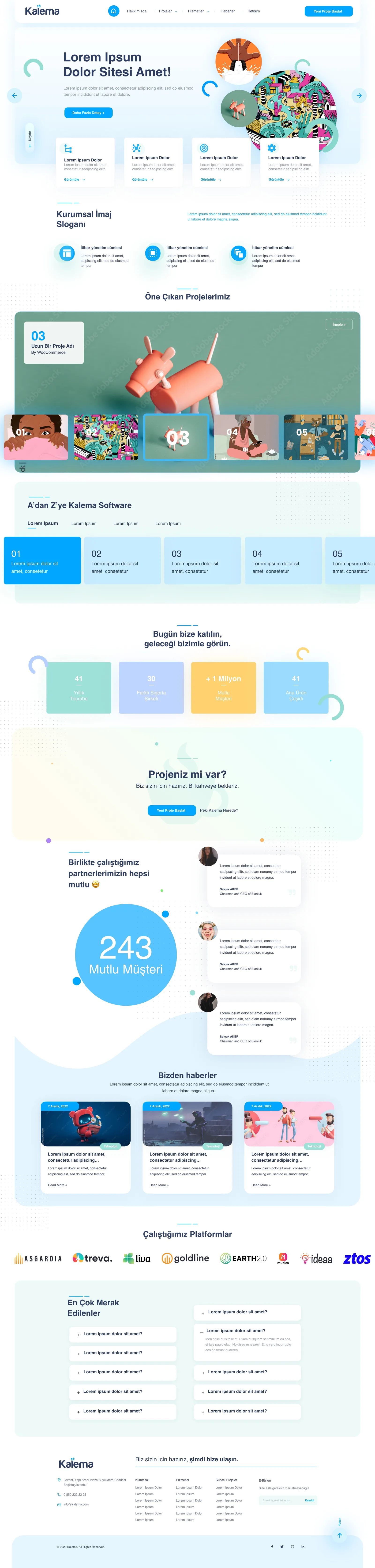 Agency Website — tasarım 1
