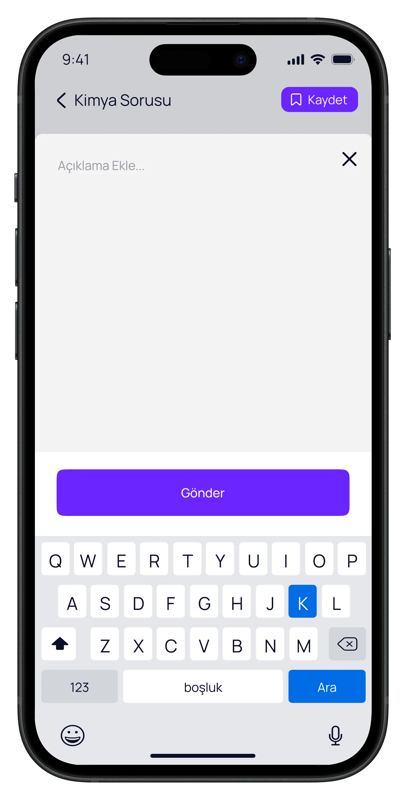 Question Based Education App — tasarım 23