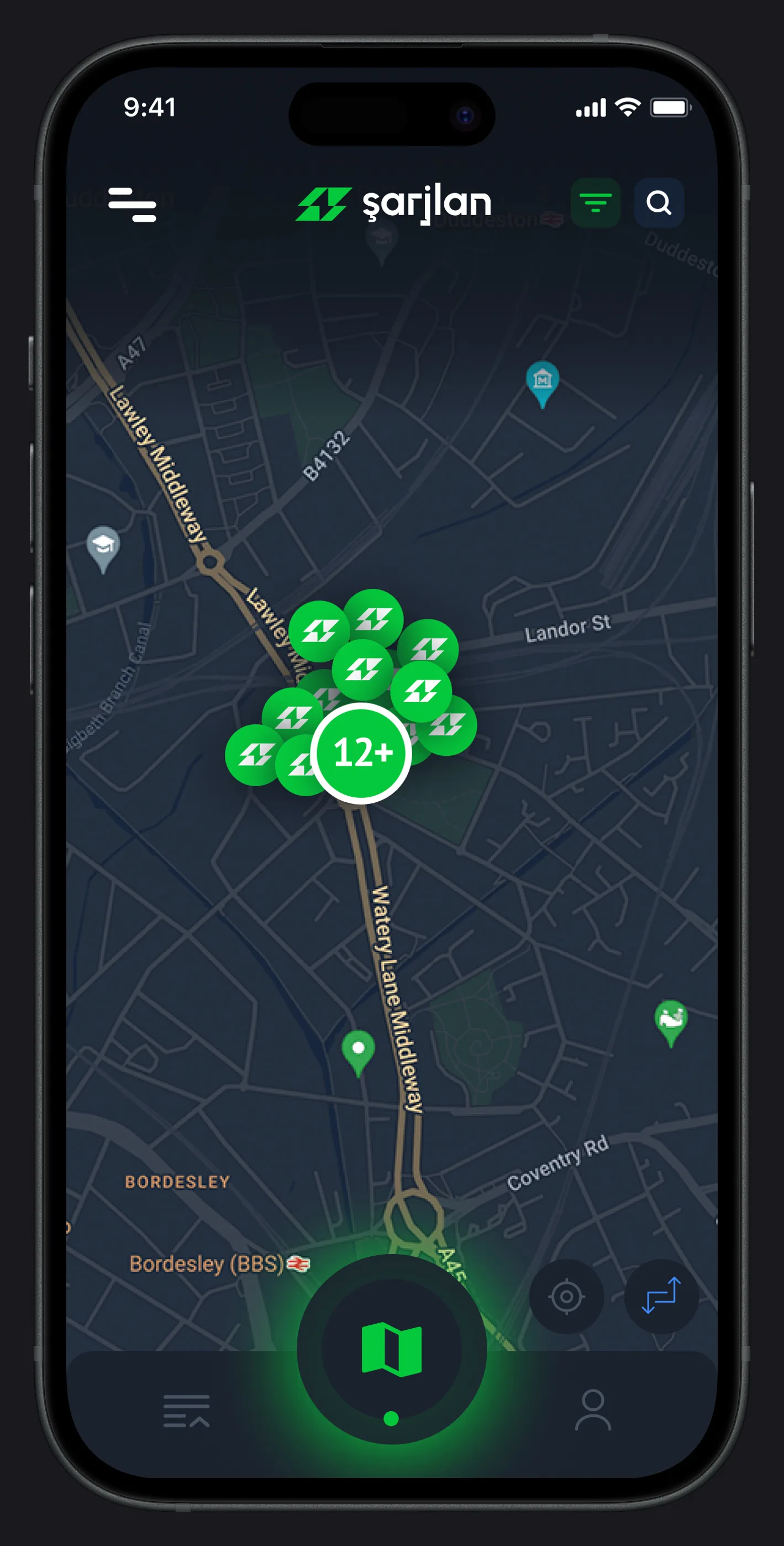 Car Charging Stations App — tasarım 29