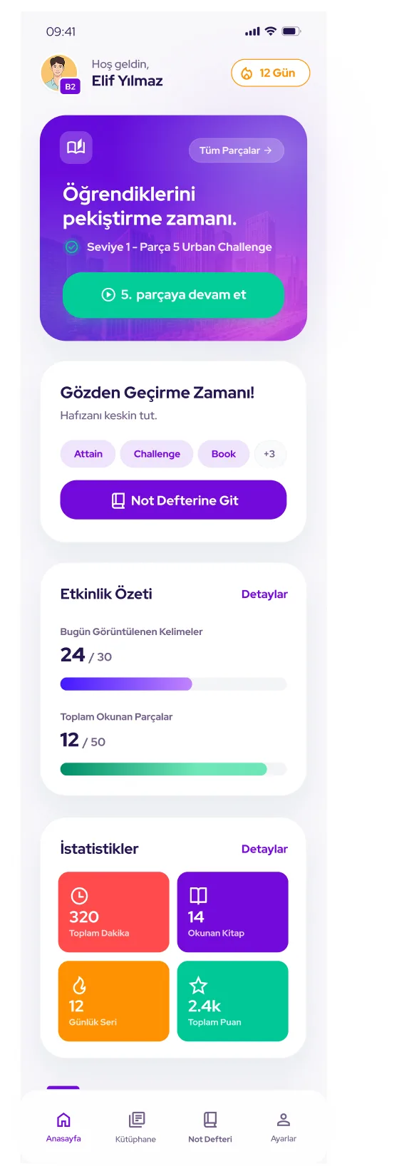 Lingoquest uygulama ekranı