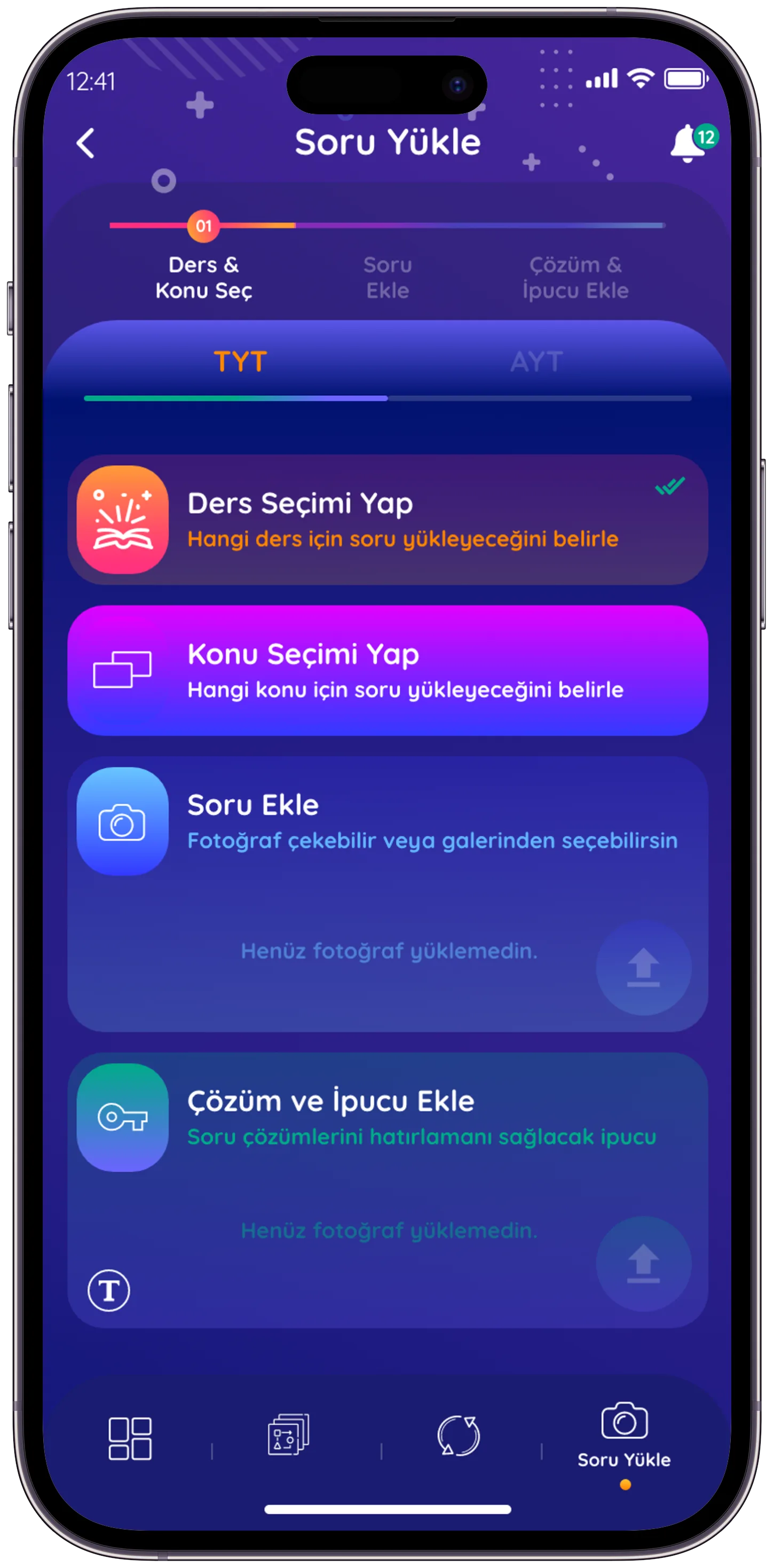Soru Defteri Q&A App — tasarım 25