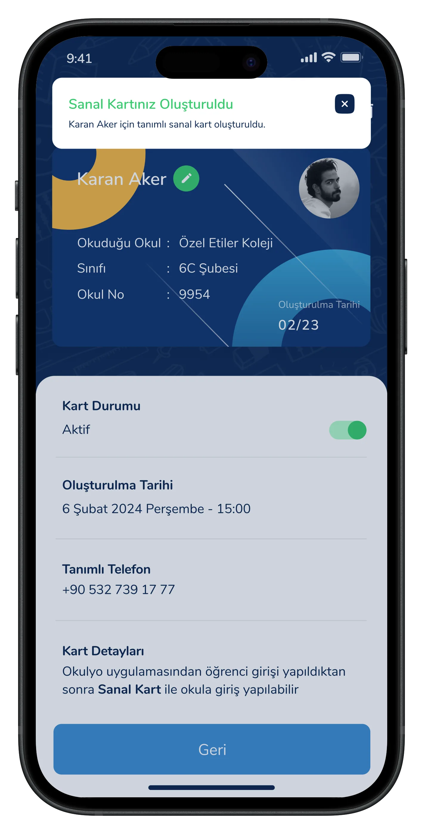 Parent & Student Mobile App — tasarım 26