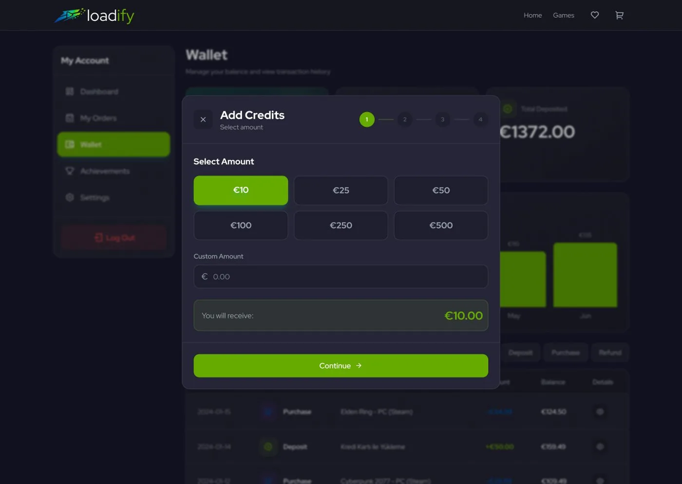 Loadify Game Portal — tasarım 2