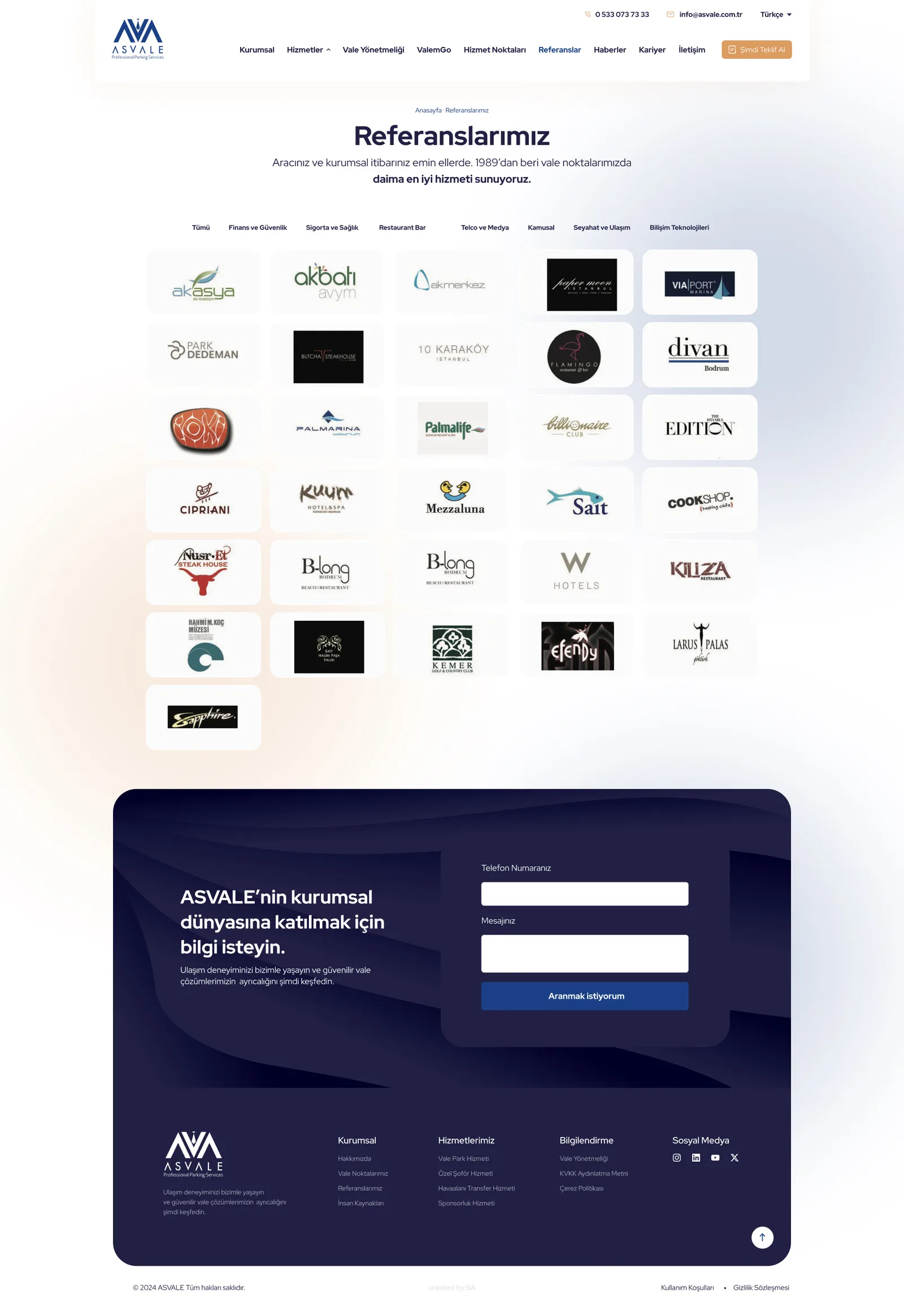 AS Vale Corporate Website — tasarım 9