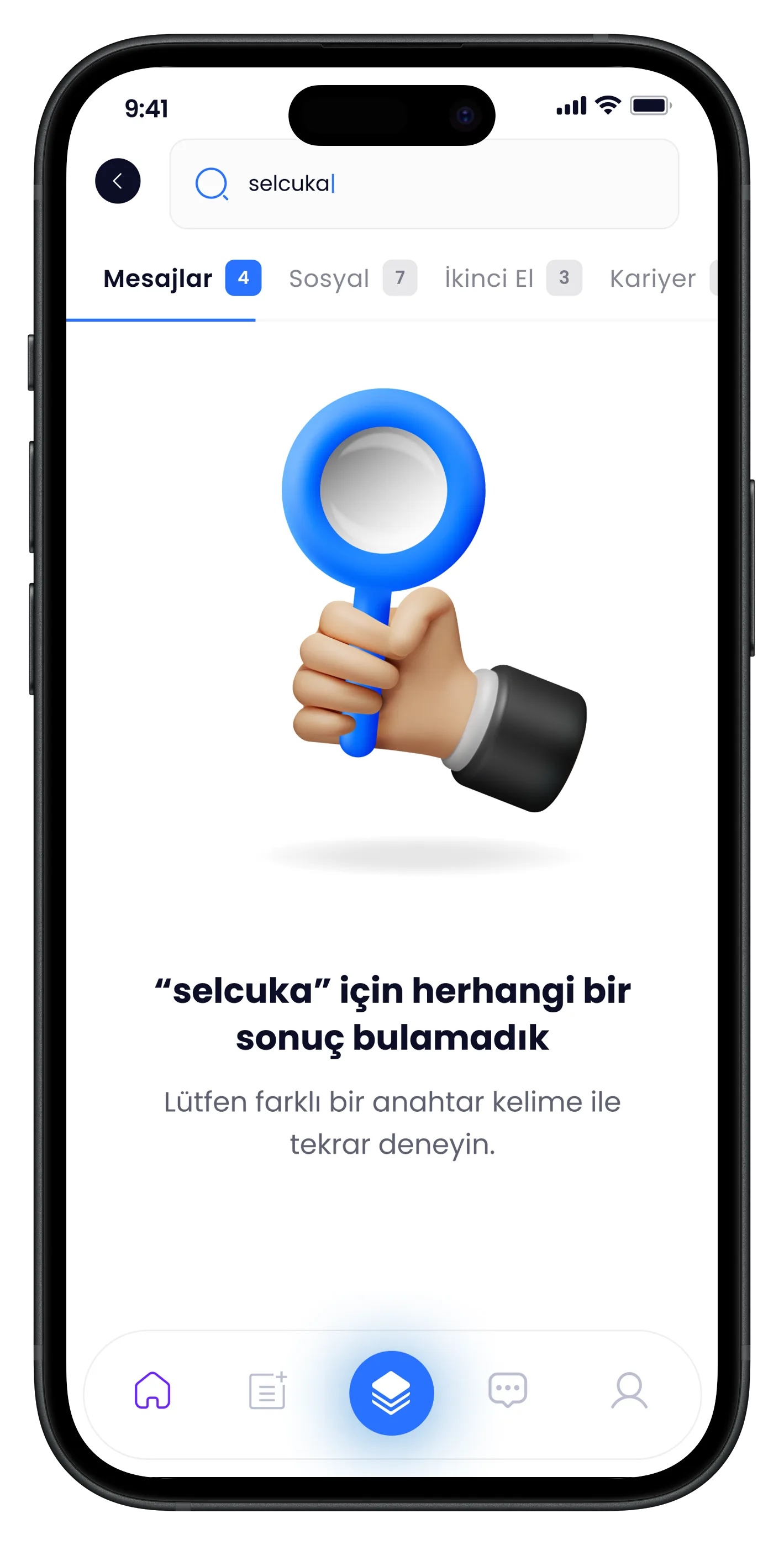 University Life Mobile App — tasarım 4