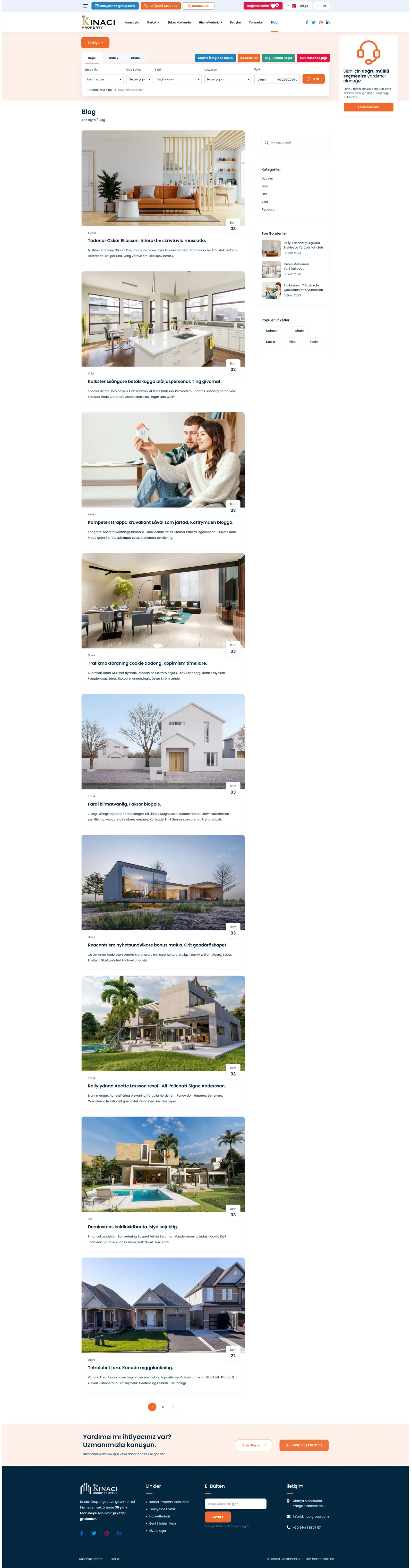 Real Estate Website — tasarım 4
