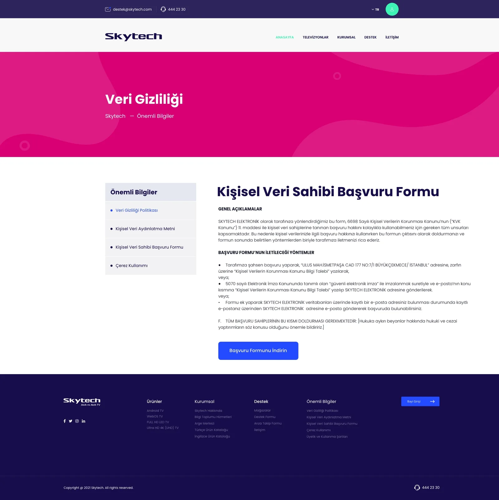 Skytech Website — tasarım 5