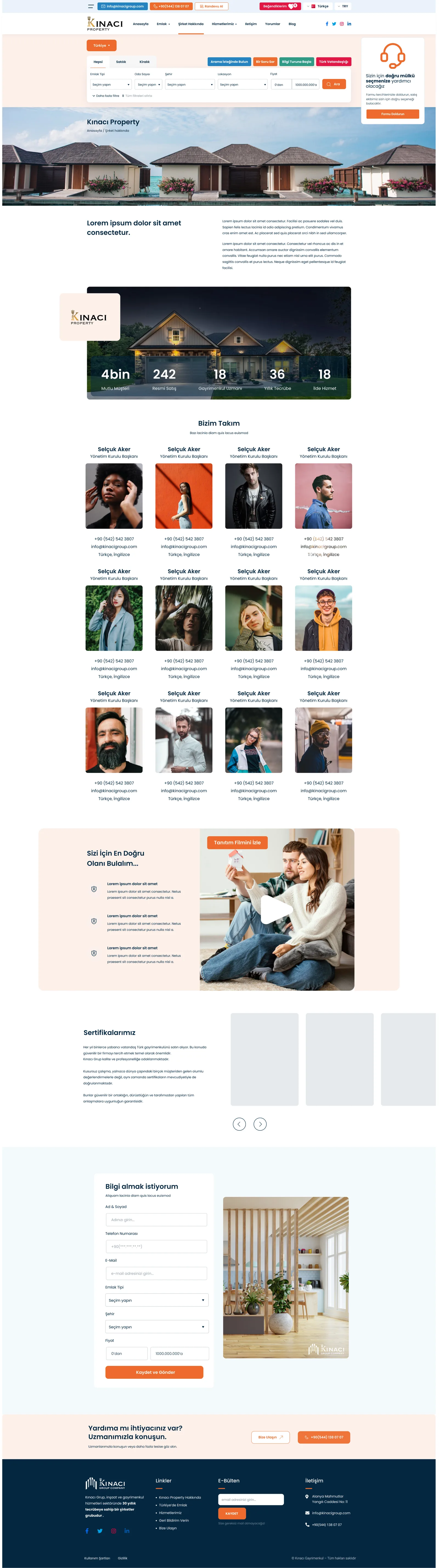 Real Estate Website — tasarım 15
