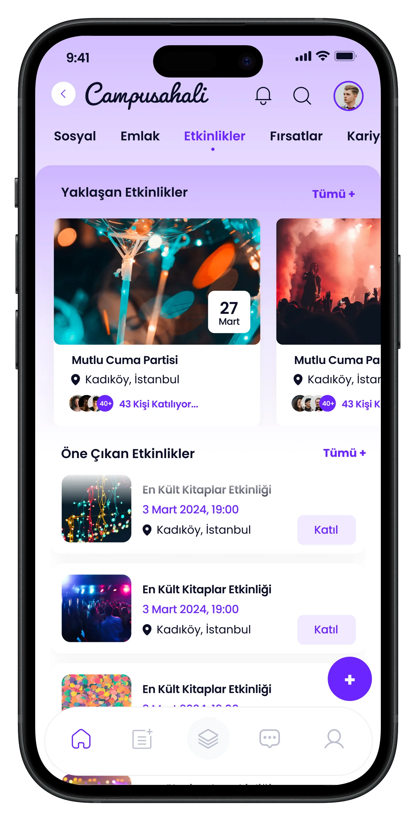 University Life Mobile App — tasarım 10