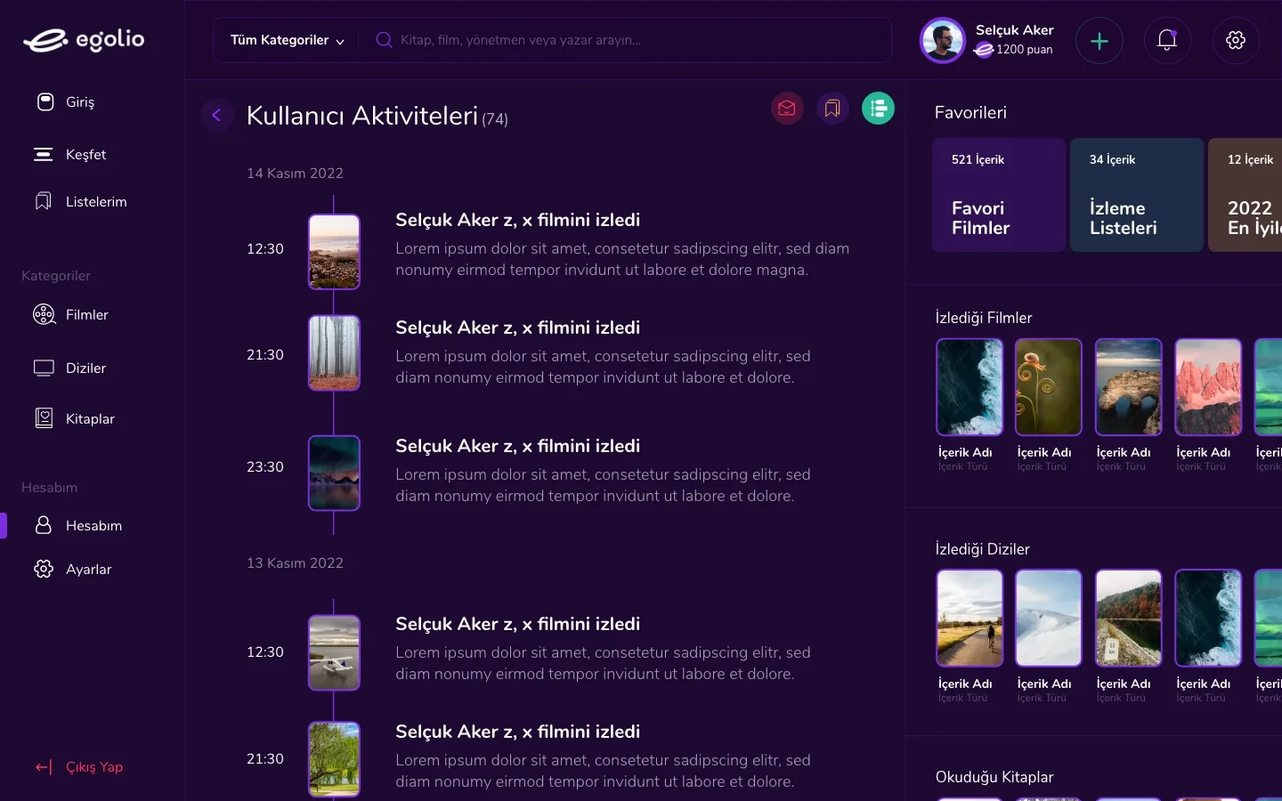 Movie Web App — tasarım 13