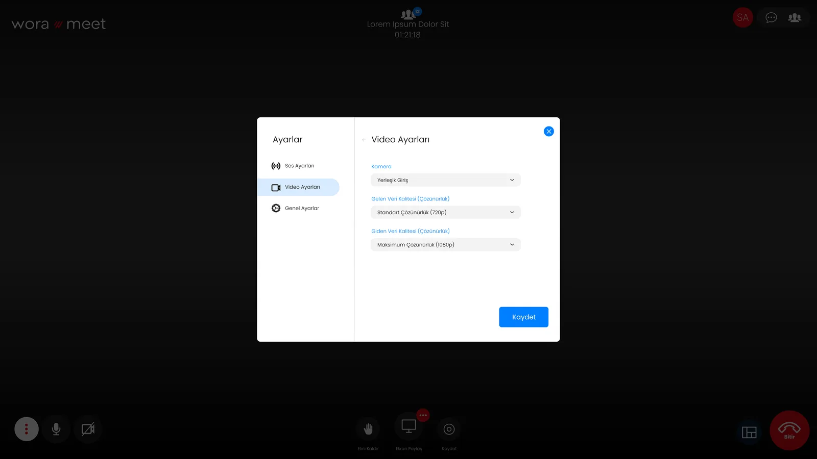 Wora Online Meet — tasarım 17
