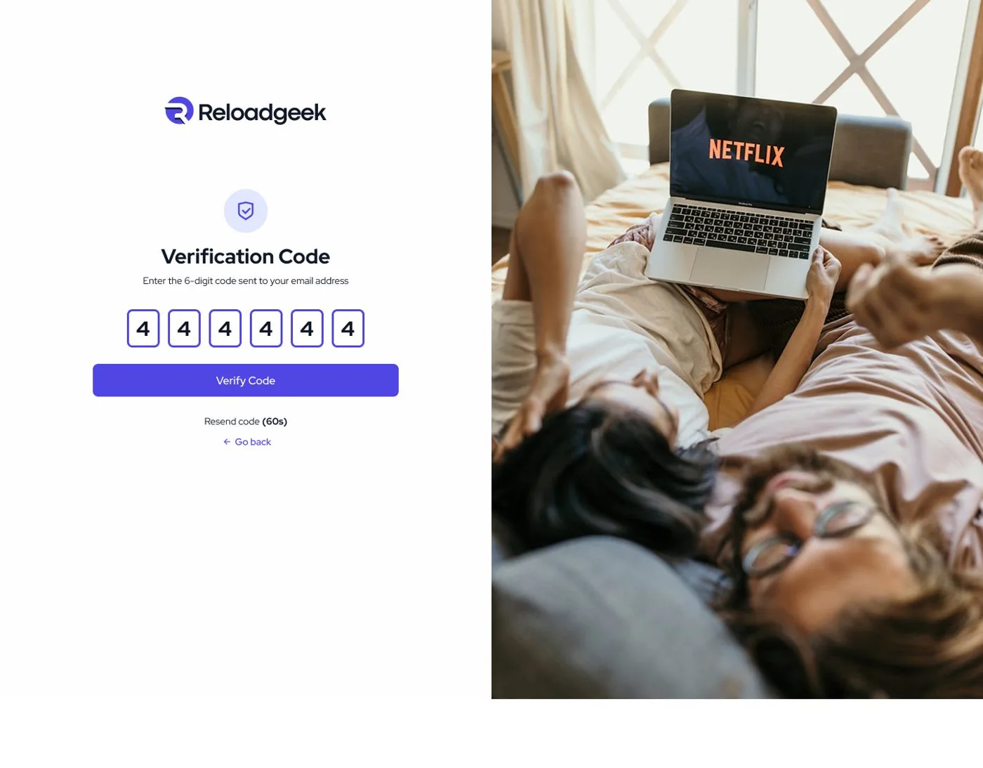 ReloadGeek Desktop Website — tasarım 5