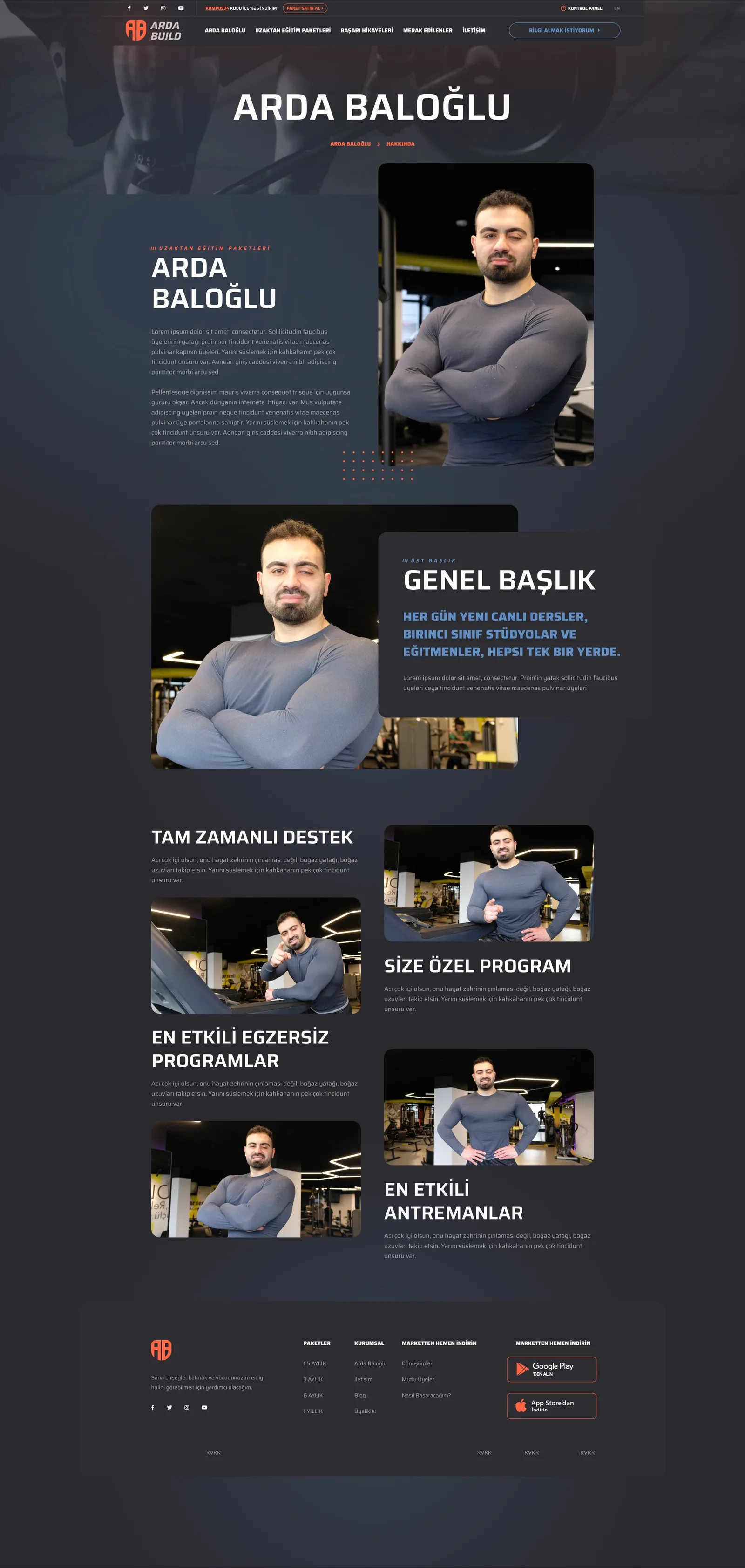 Arda Build Fitness Trainer — tasarım 3