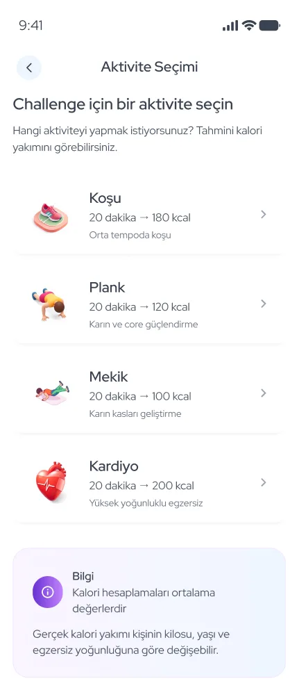 WeDiet uygulama ekranı