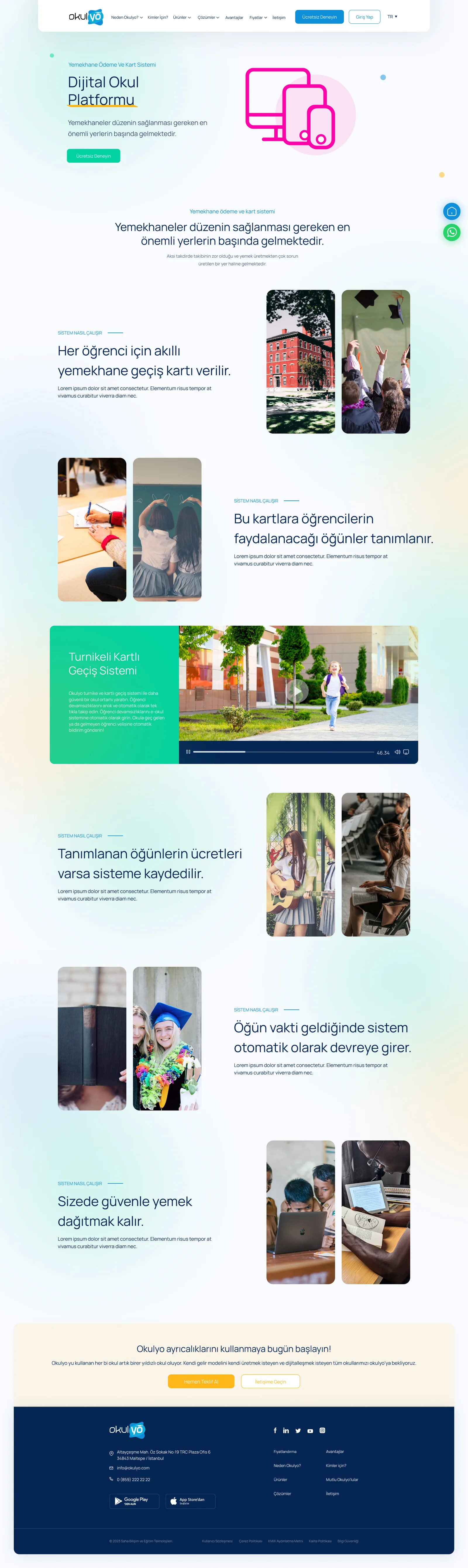 Okulyo Corporate Website — tasarım 7