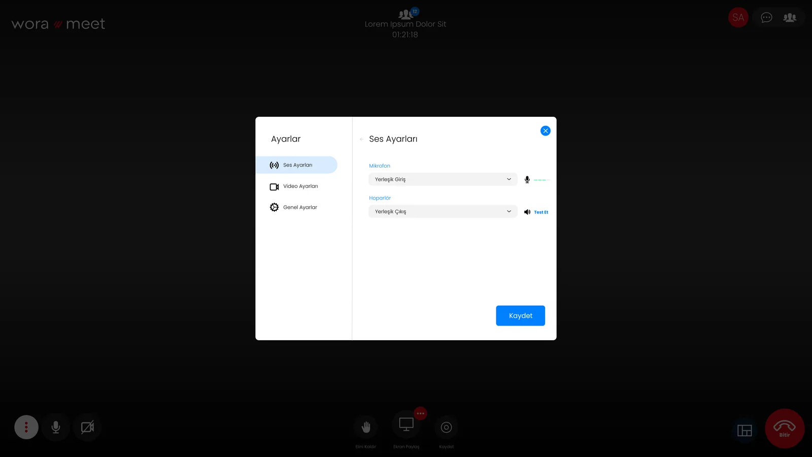 Wora Online Meet — tasarım 15