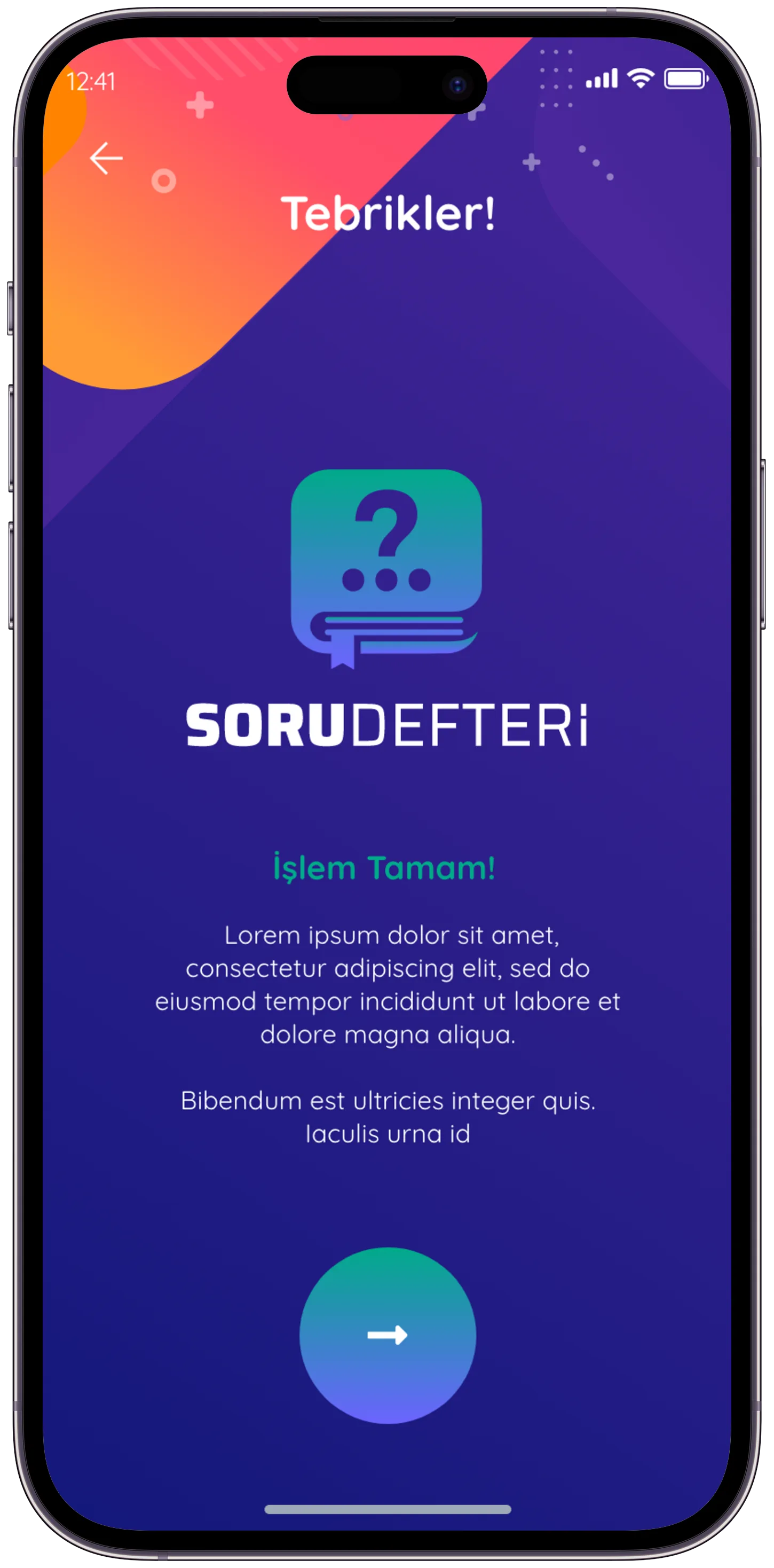 Soru Defteri Q&A App — tasarım 21