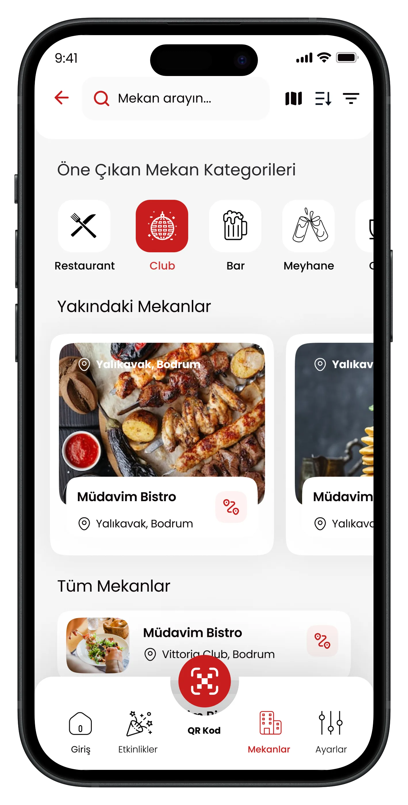 Food & Drink Discount App — tasarım 15