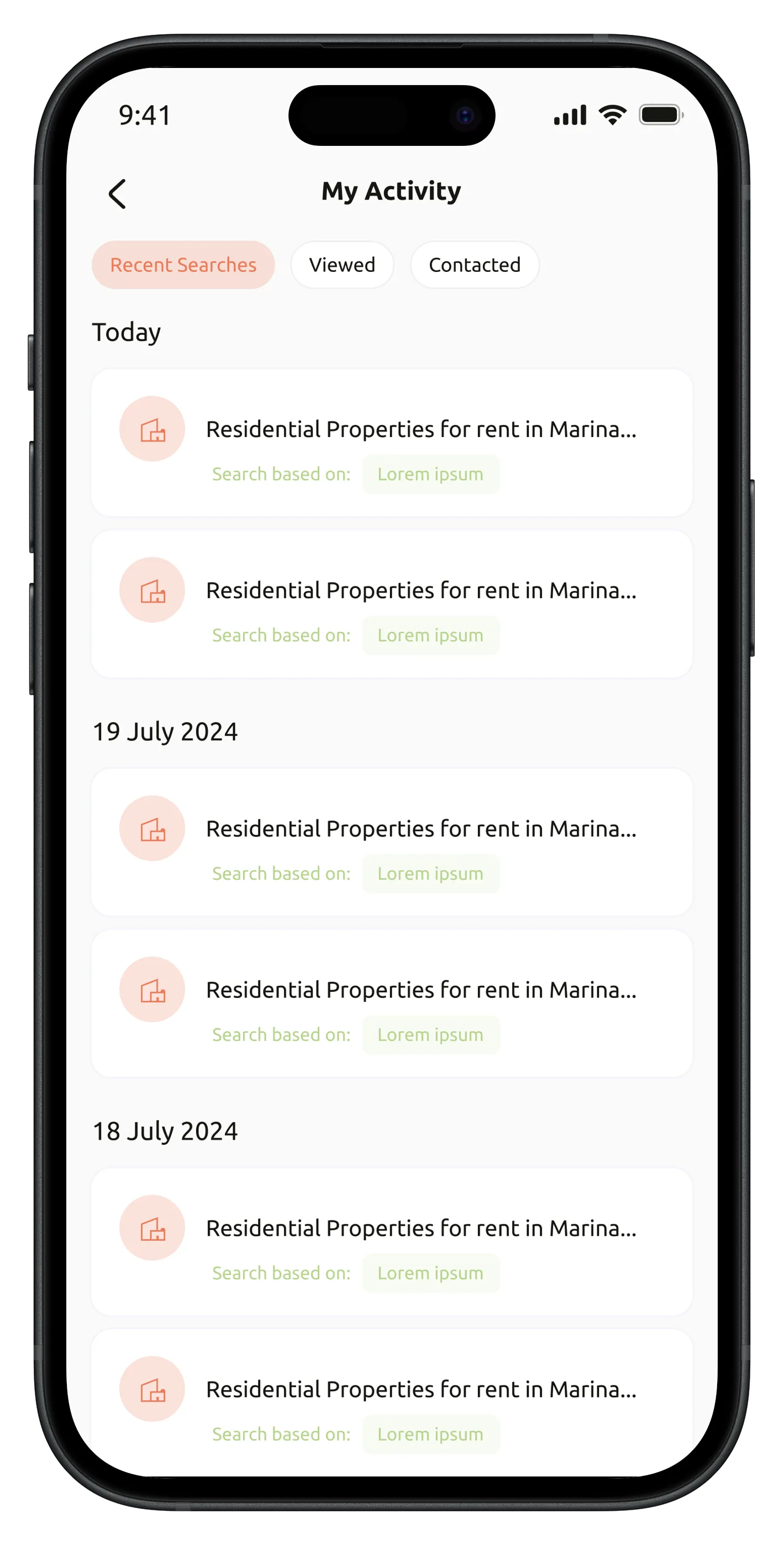 Real Estate App — tasarım 10