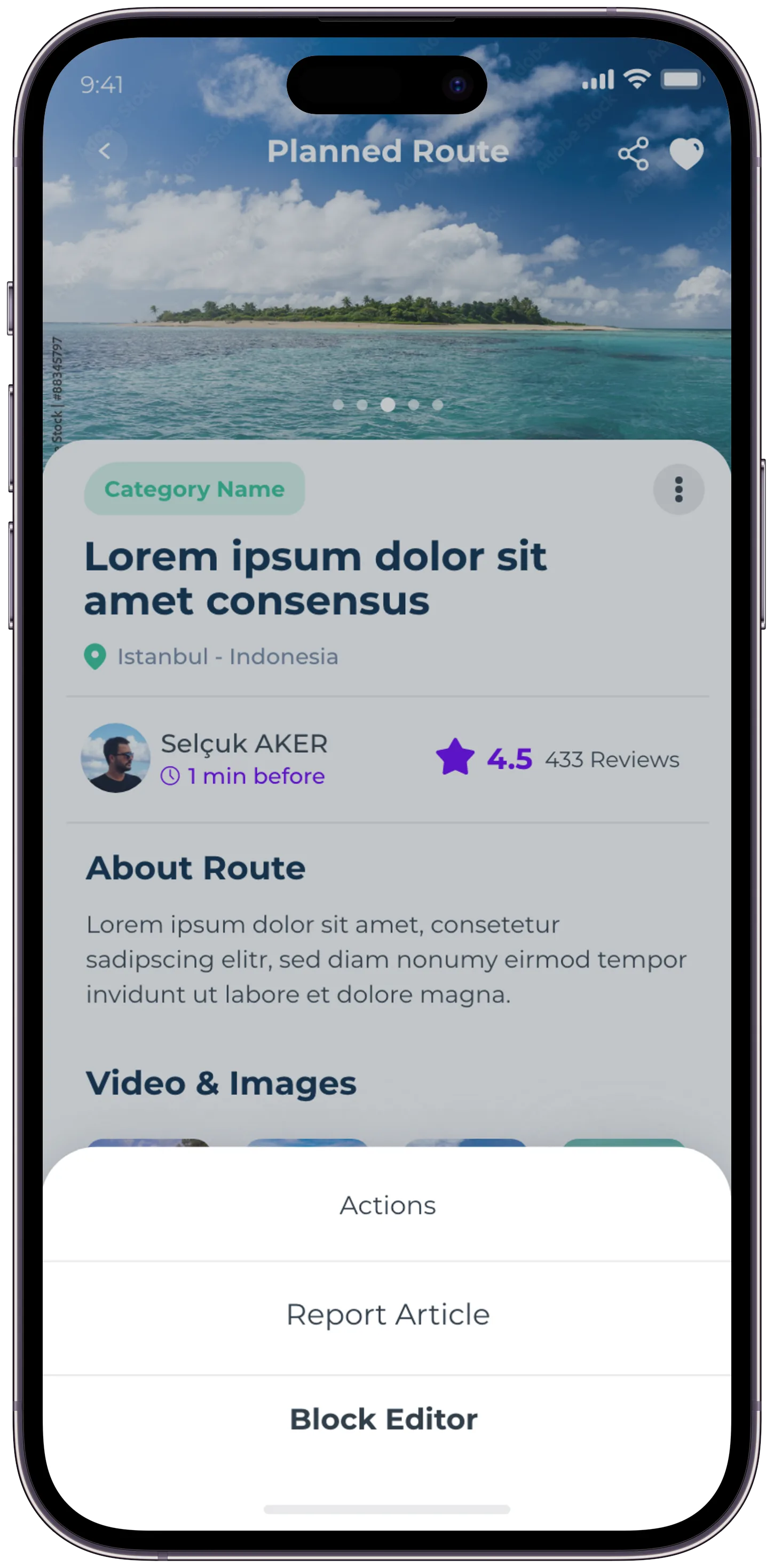 Plavel Tourism App — tasarım 35