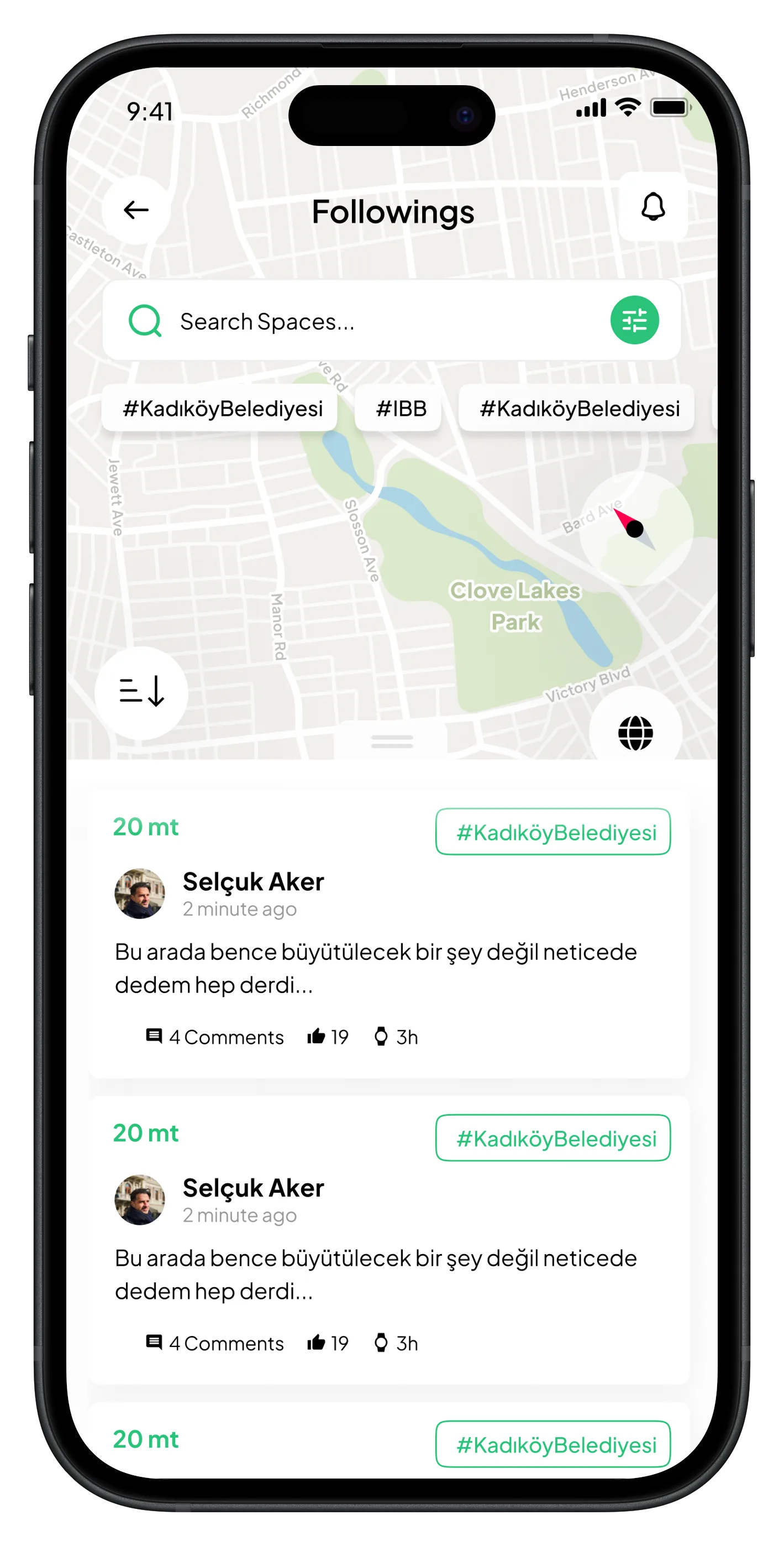 Auglinn Mobile App — tasarım 1