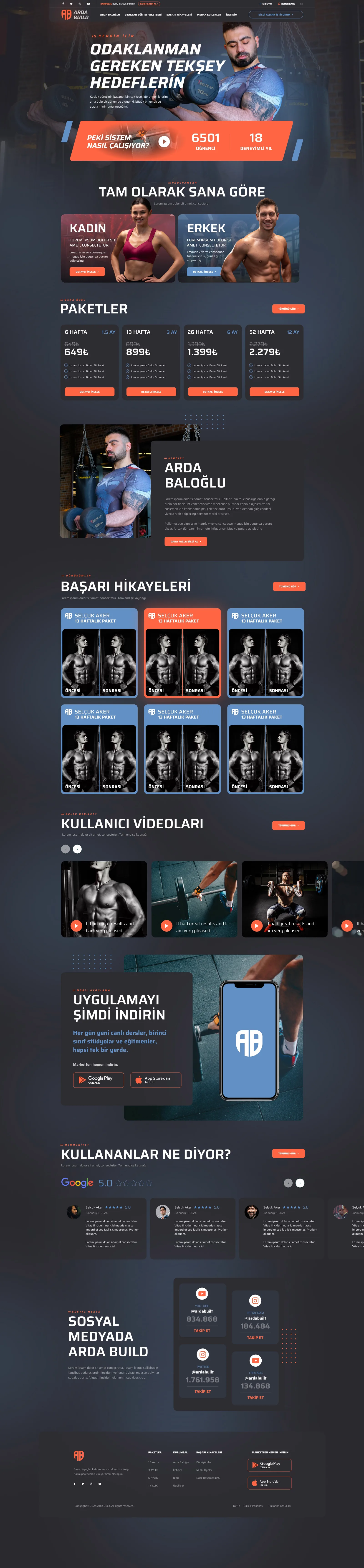 Arda Build Fitness Trainer — tasarım 1