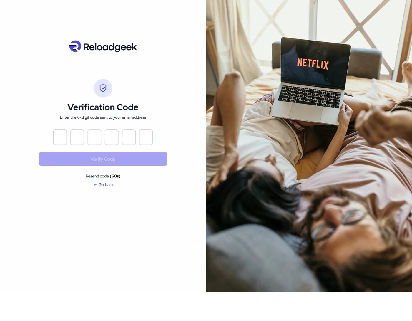 ReloadGeek Desktop Website — tasarım 6