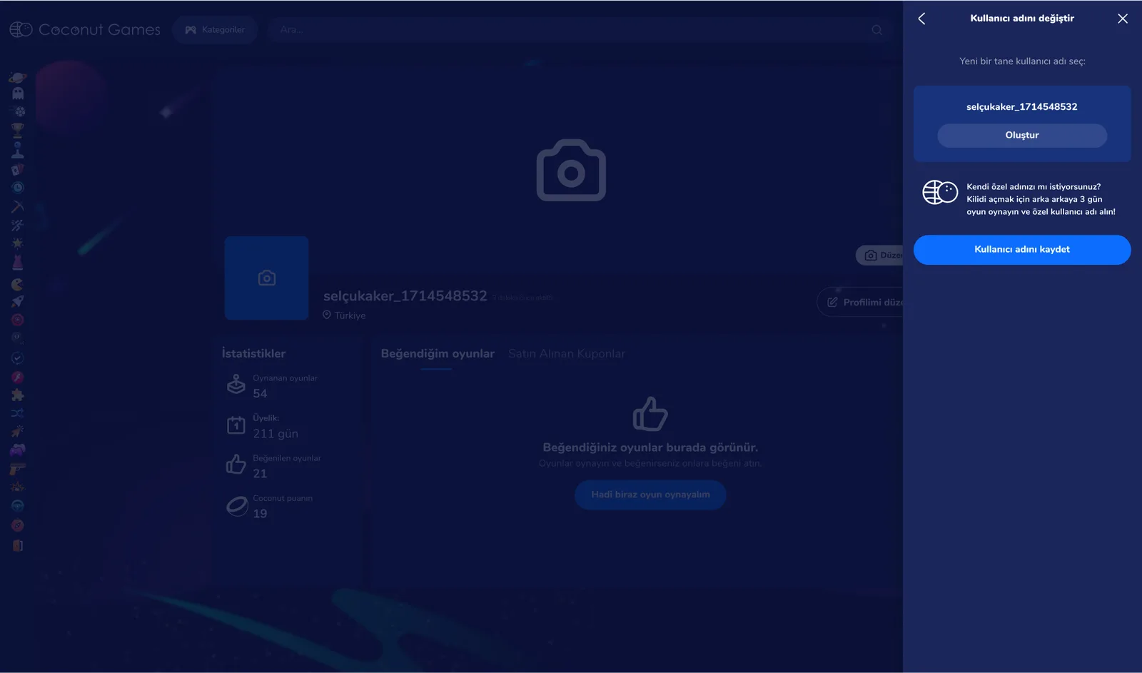 Game Community Website — tasarım 8