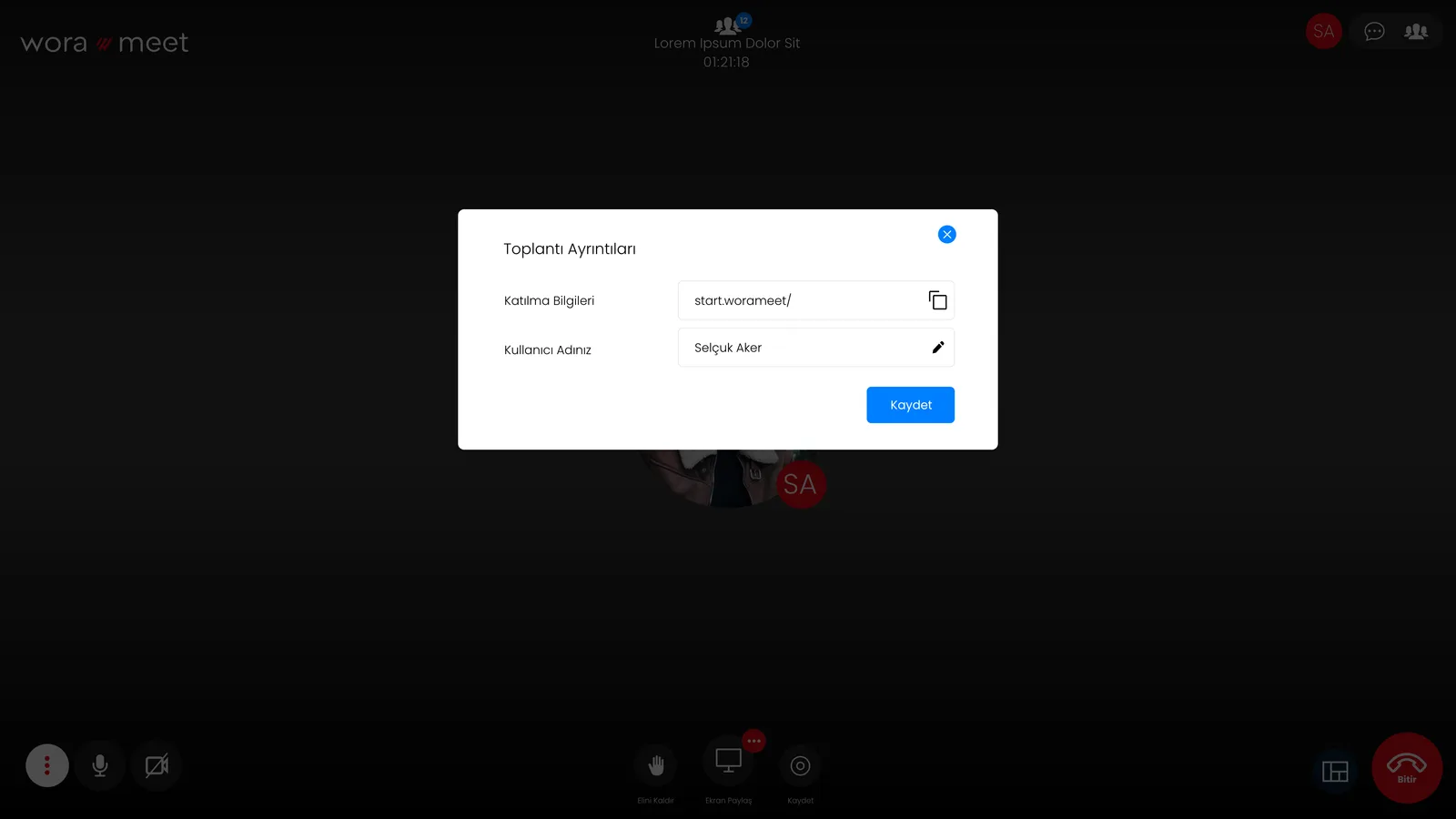 Wora Online Meet — tasarım 20