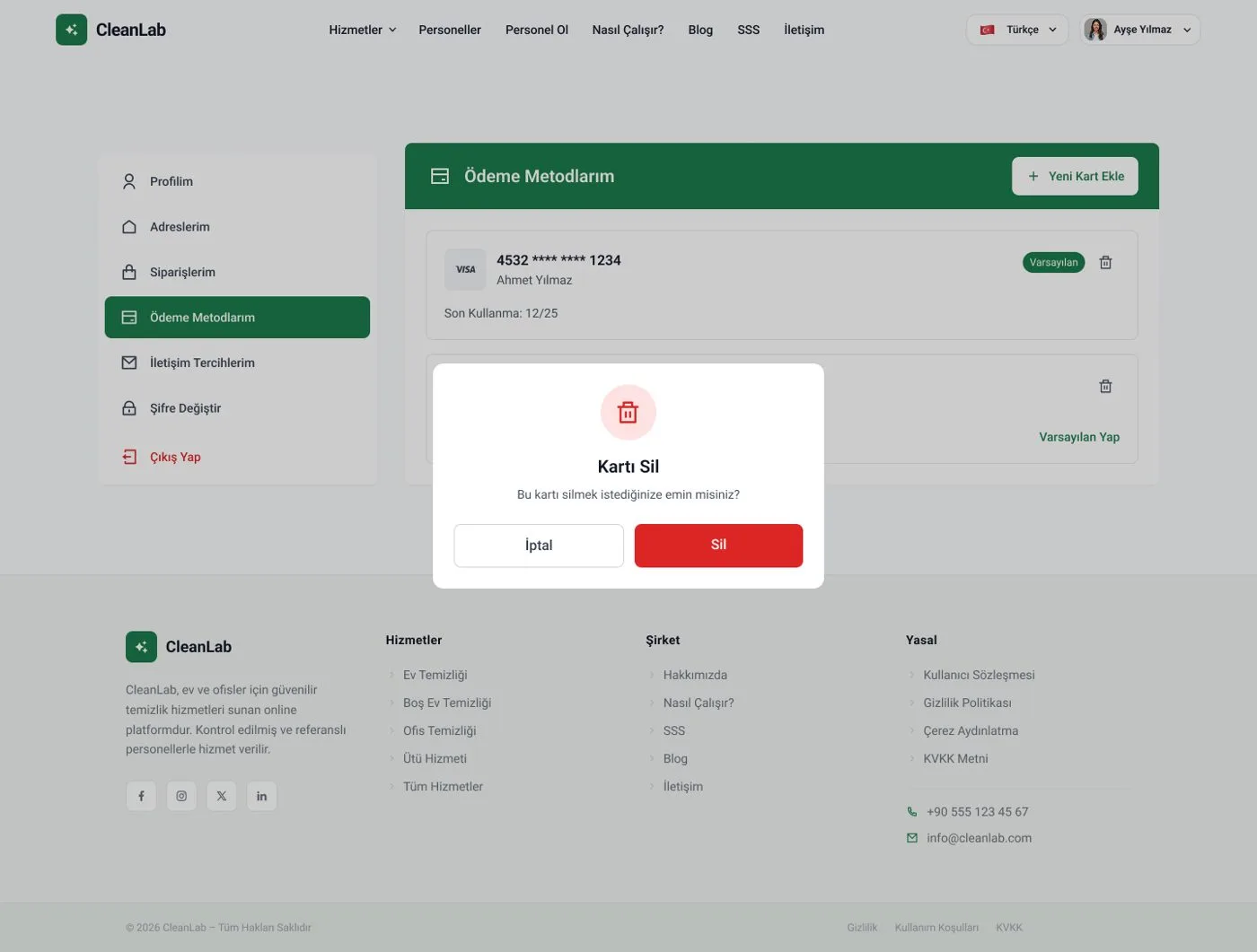 Clean Lab Web — tasarım 5