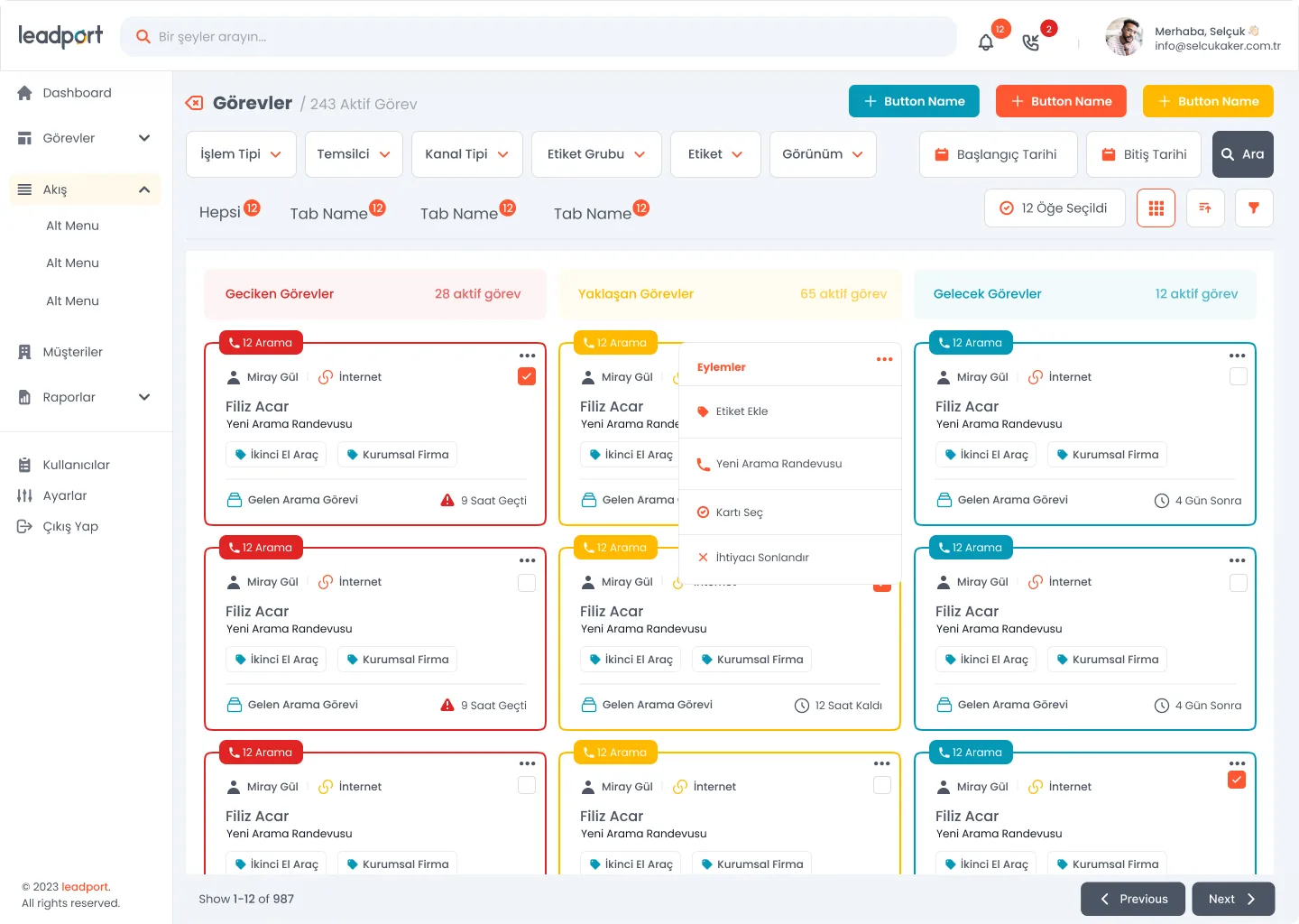 Leadport Customer App — tasarım 11