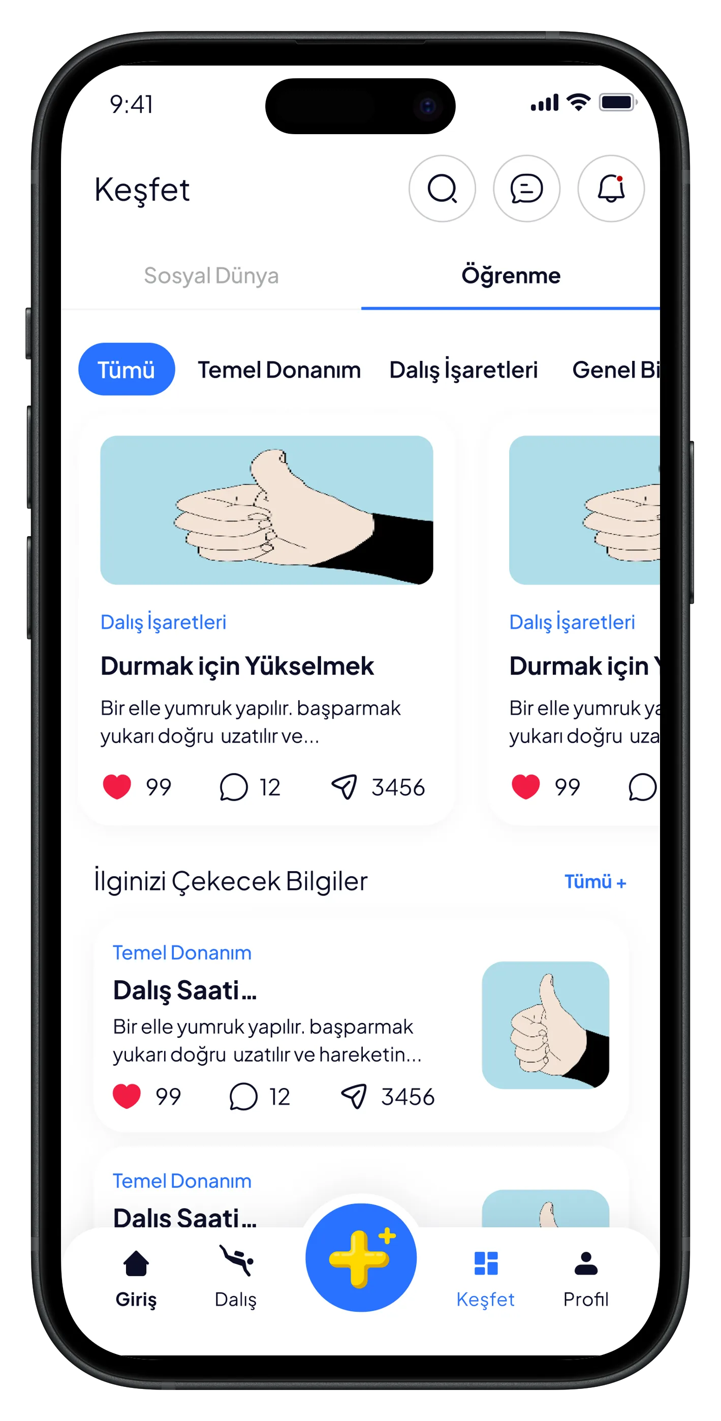 Scuba Diving Mobile App — tasarım 18