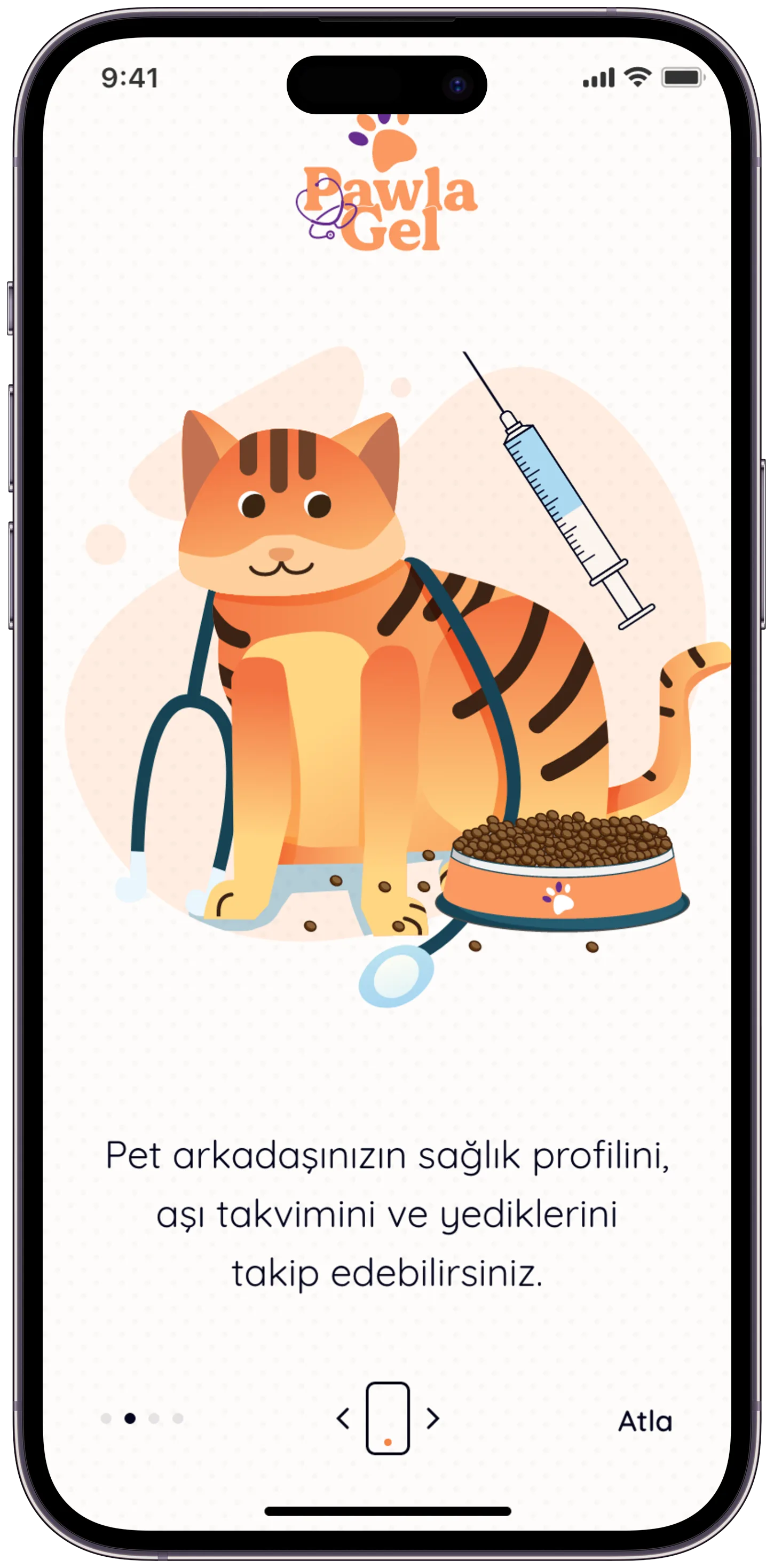 Pawla Pet App — tasarım 3
