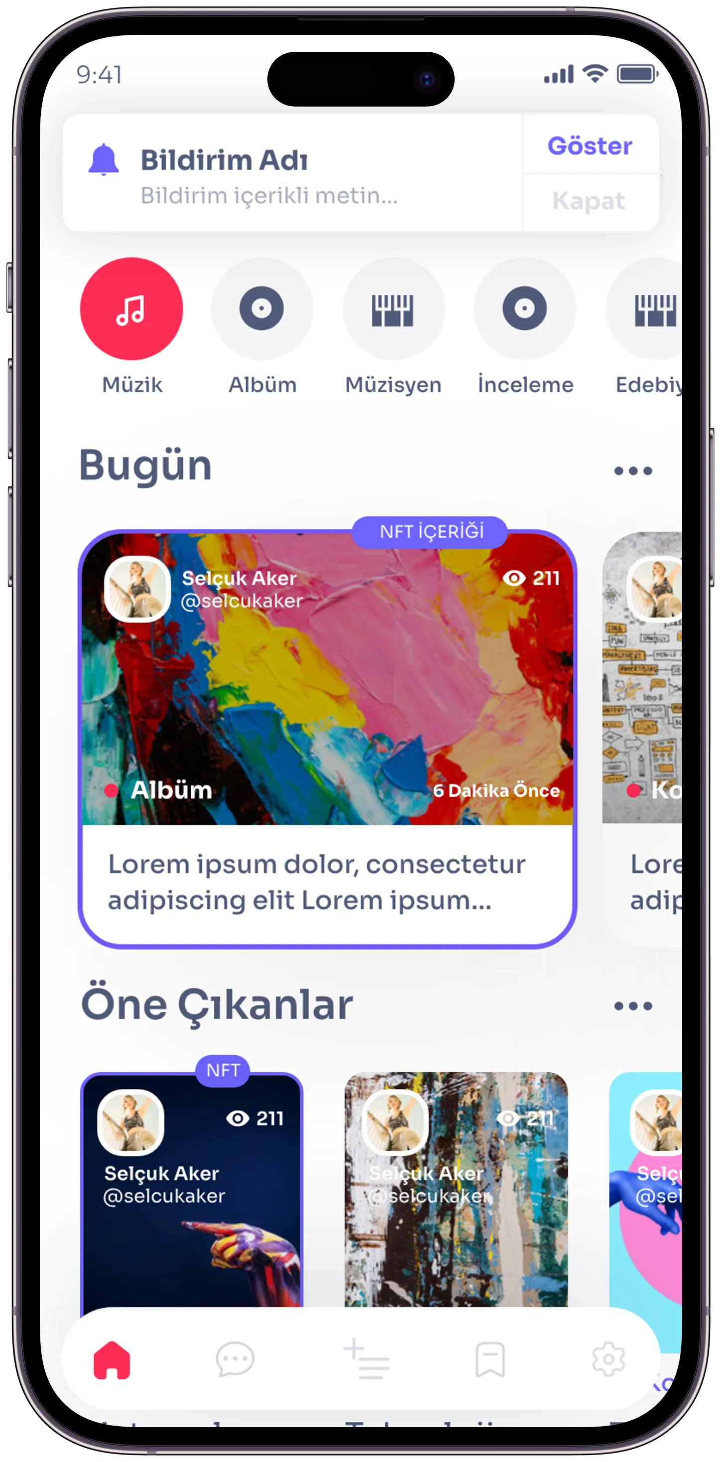 Wannart Social App — tasarım 32
