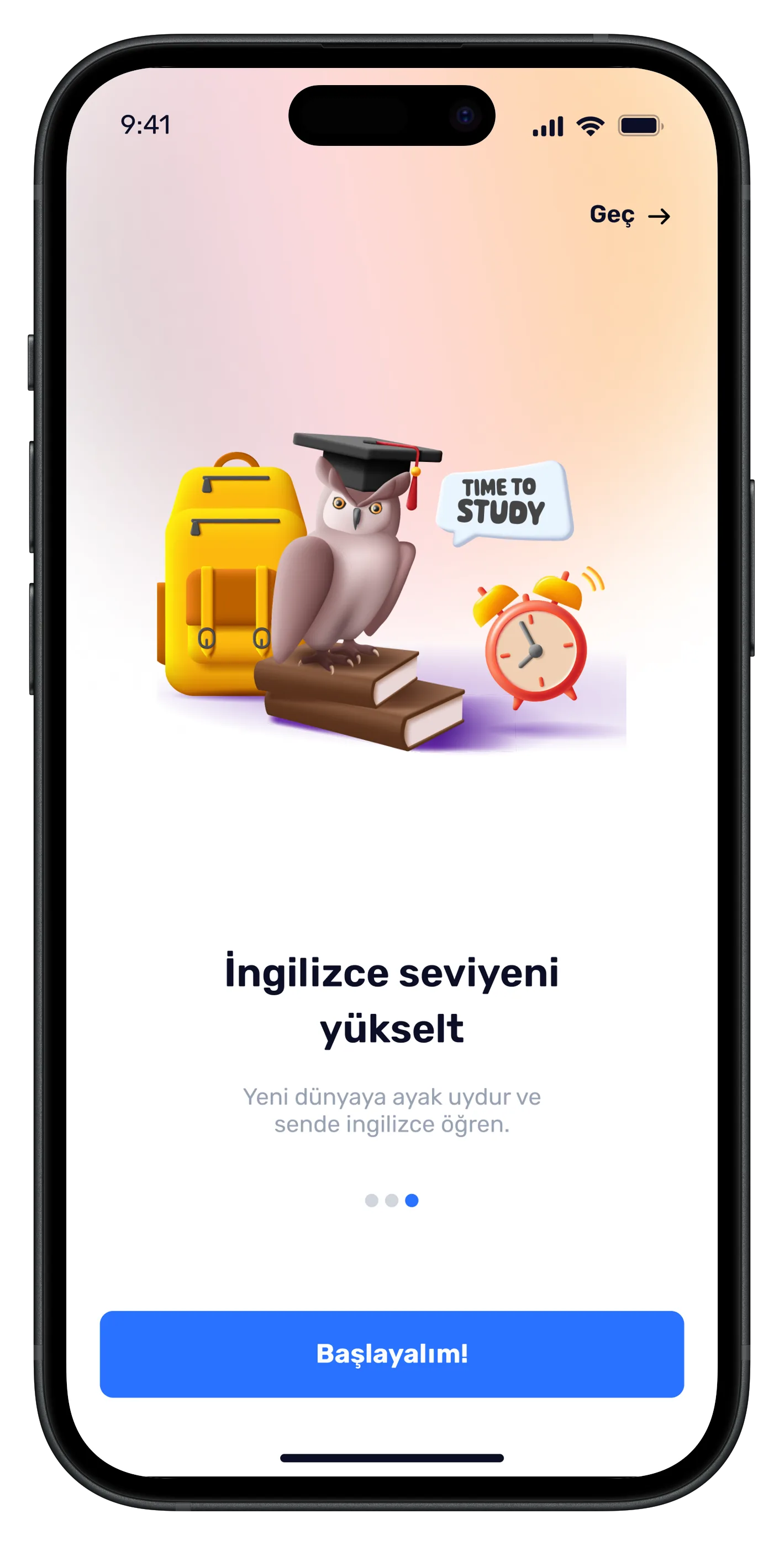 Learn English Mobile App — tasarım 3