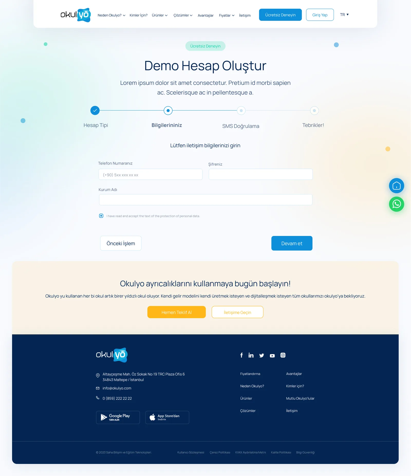 Okulyo Corporate Website — tasarım 21