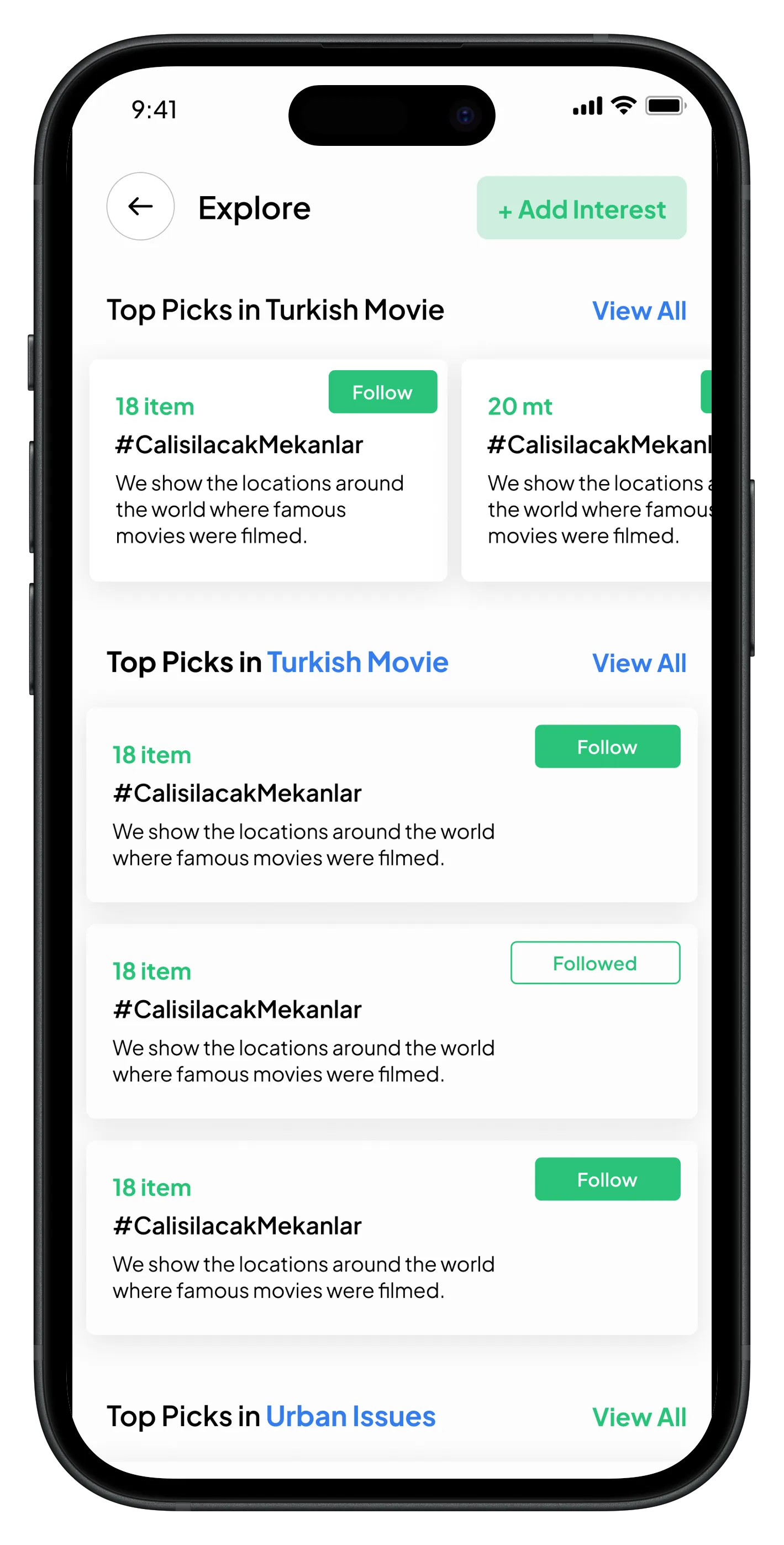 Auglinn Mobile App — tasarım 2
