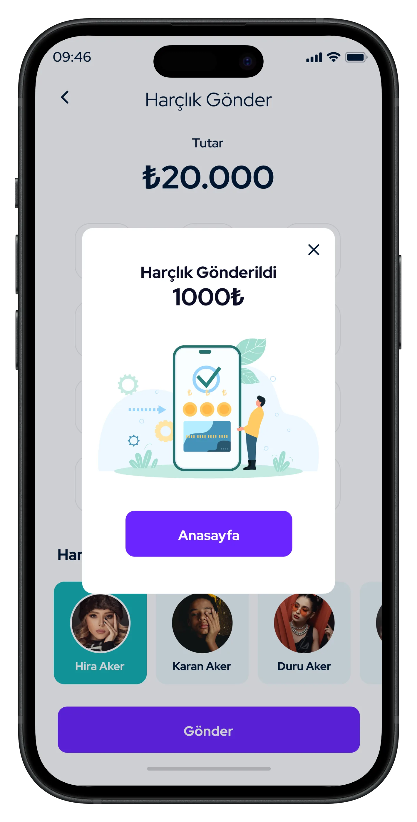 Parent & Child Finance Mobile App — tasarım 25