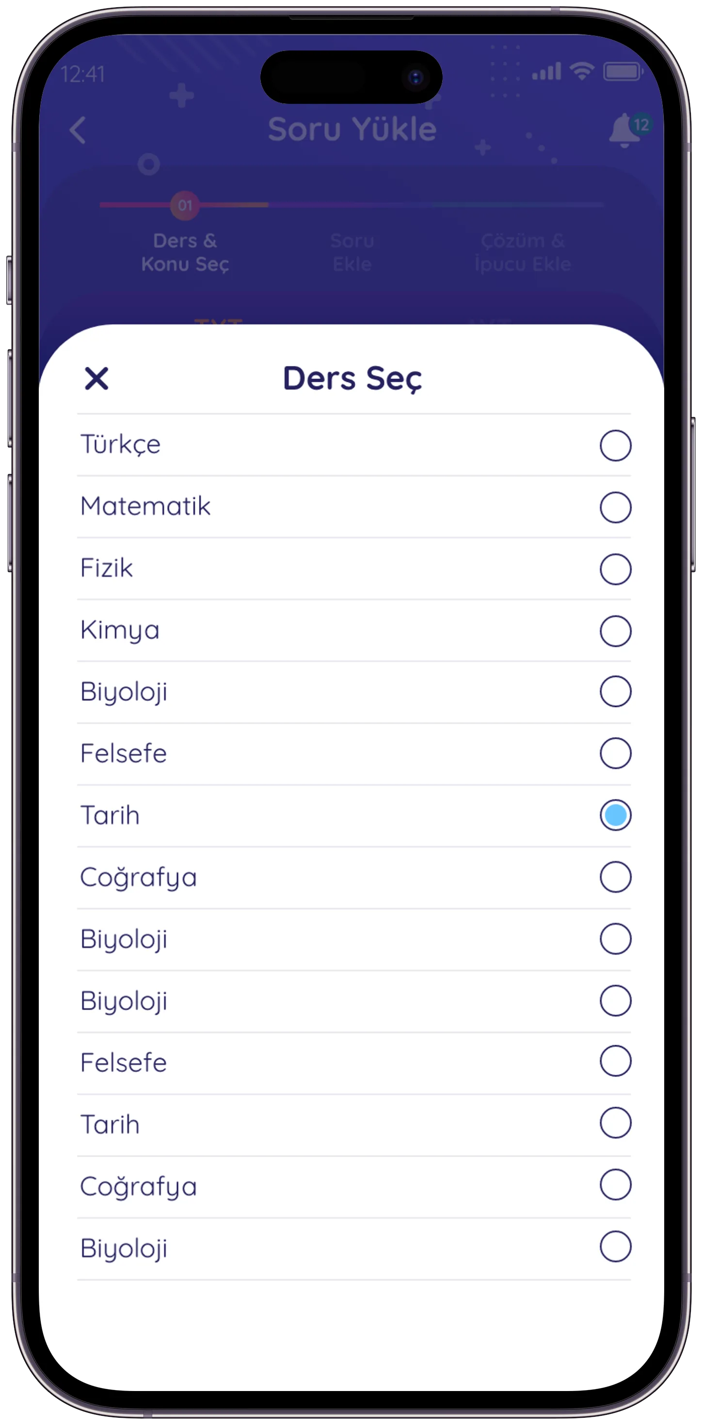 Soru Defteri Q&A App — tasarım 27