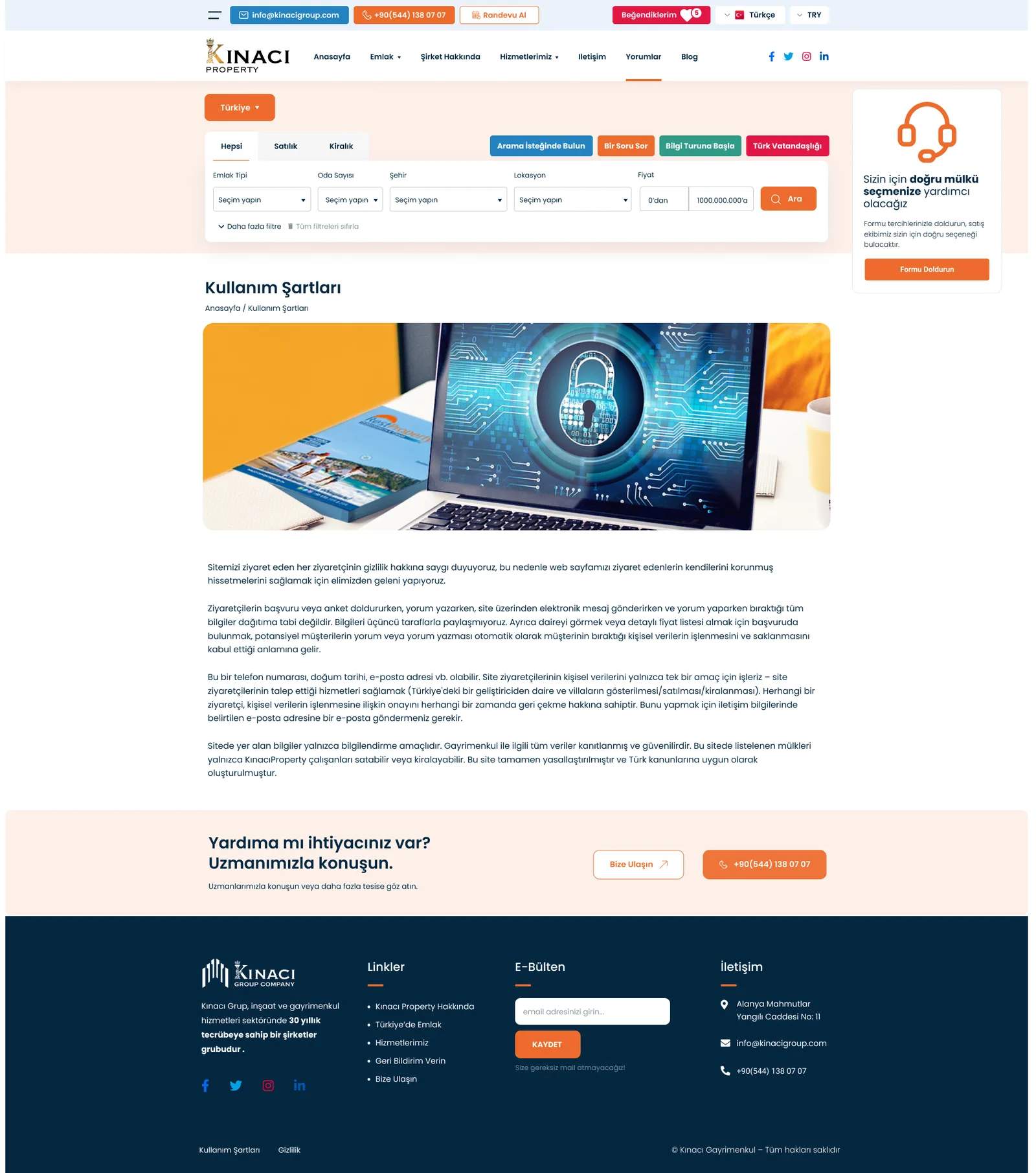 Real Estate Website — tasarım 13