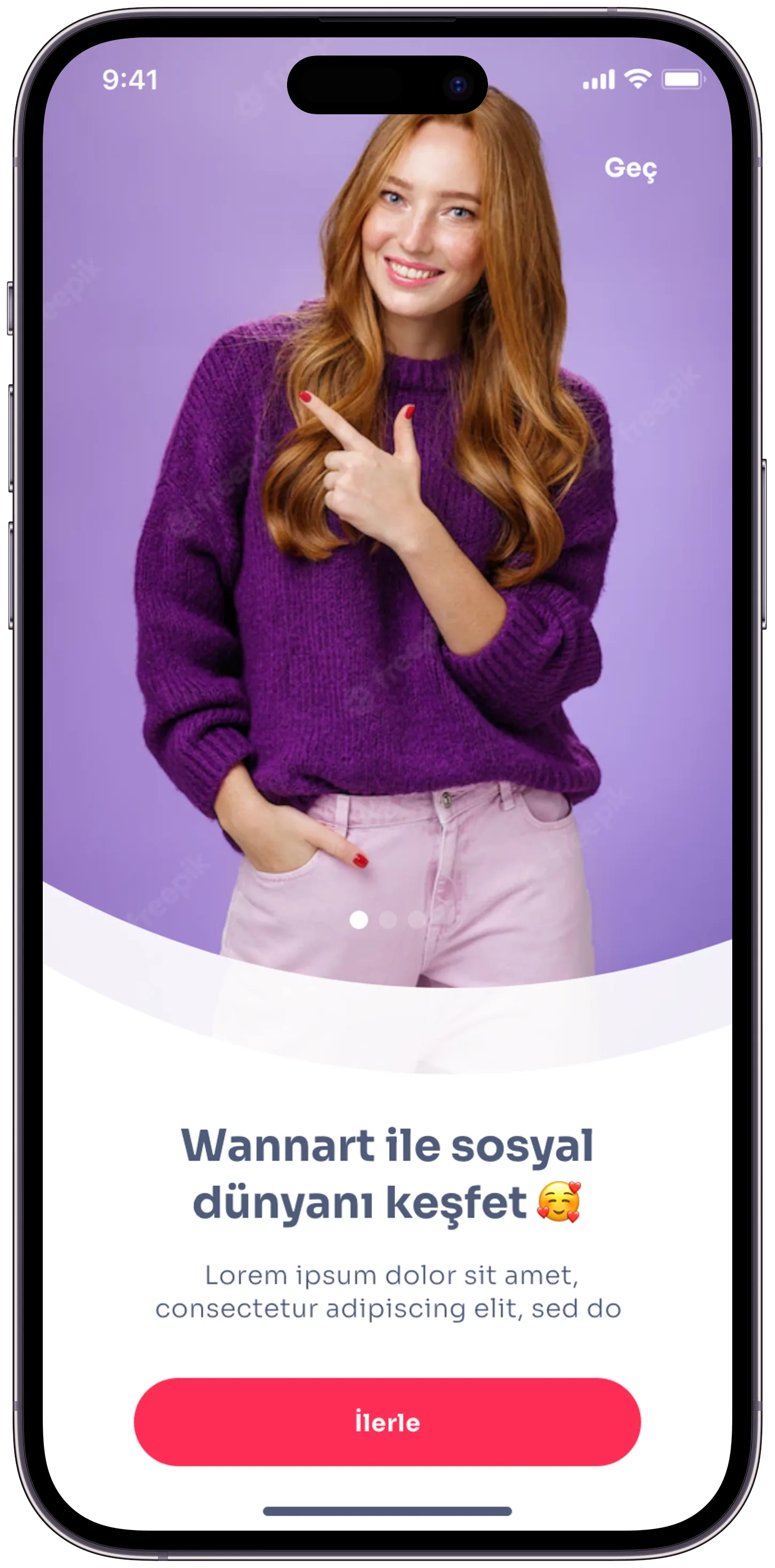 Wannart Social App — tasarım 4