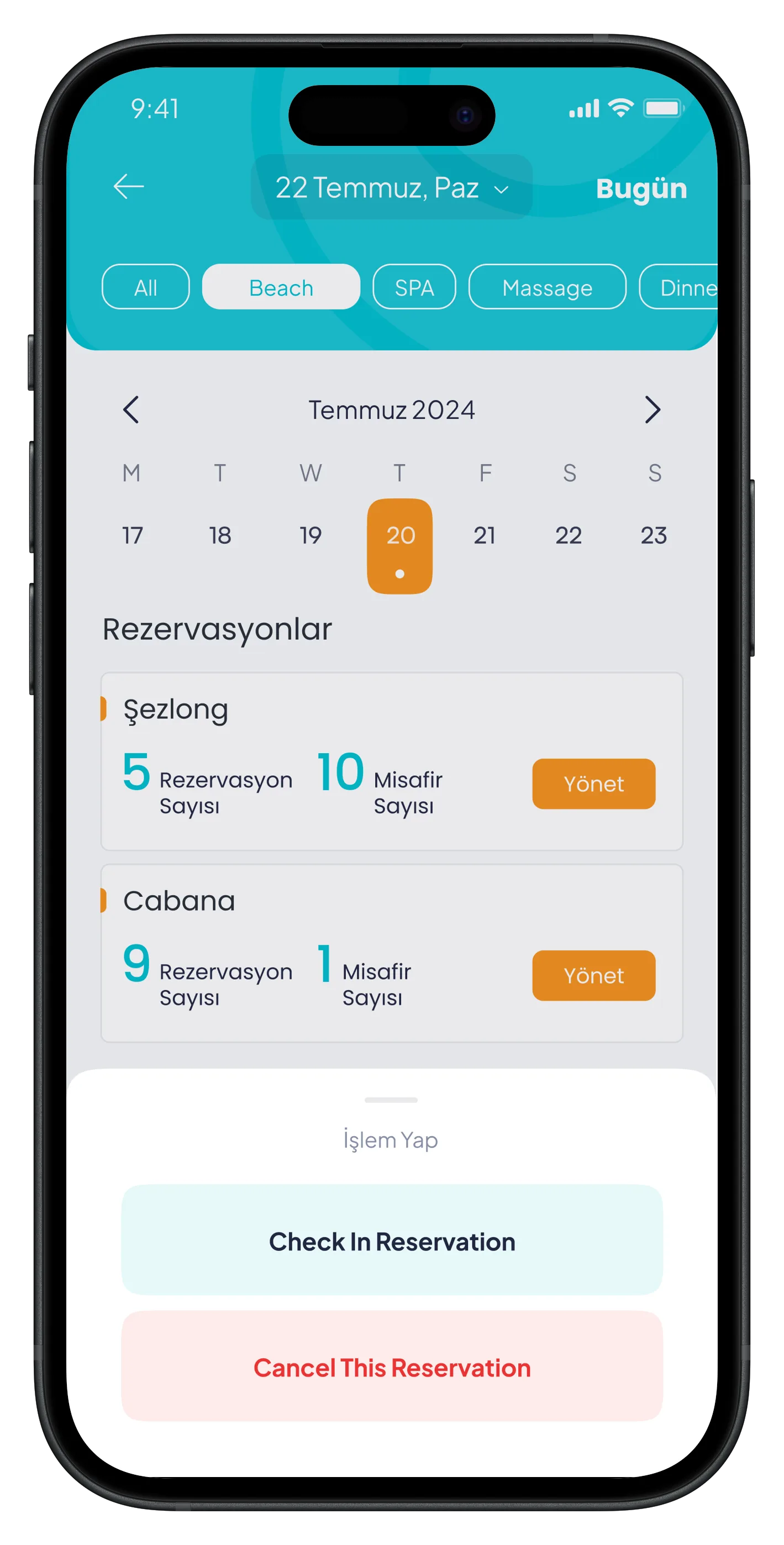 Beach Reservation Mobile App — tasarım 12