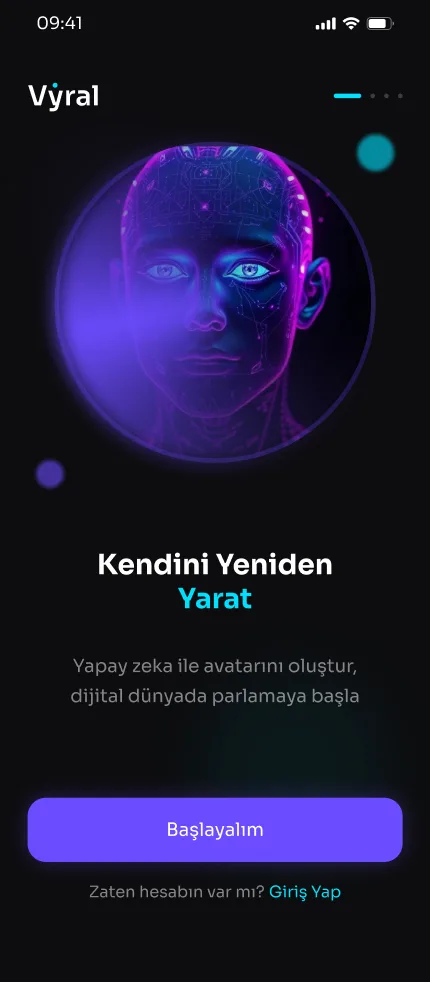 Vyral App uygulama ekranı
