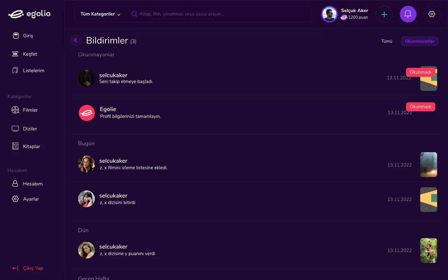 Movie Web App — tasarım 10