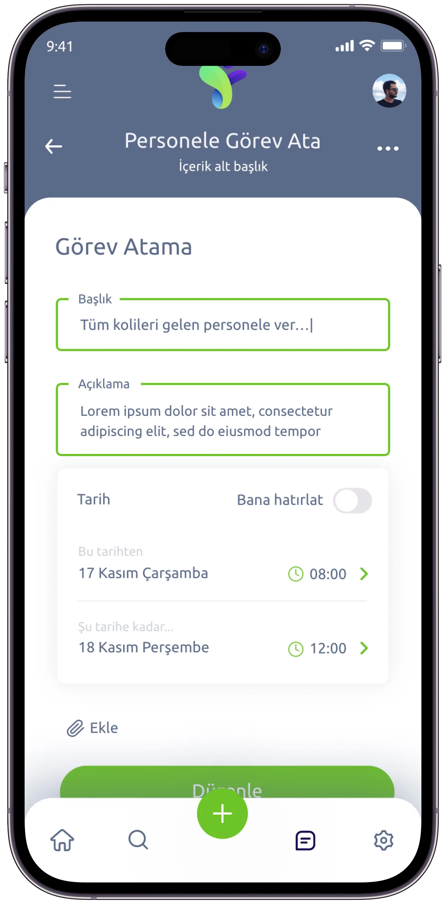 Patron Task App — tasarım 31