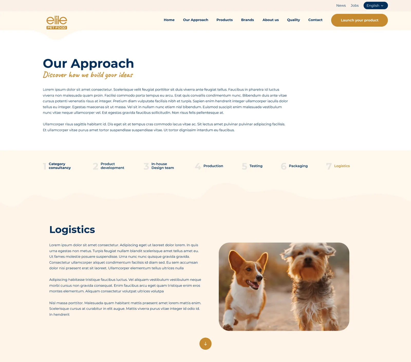 Pet Foods Corporate Website — tasarım 14